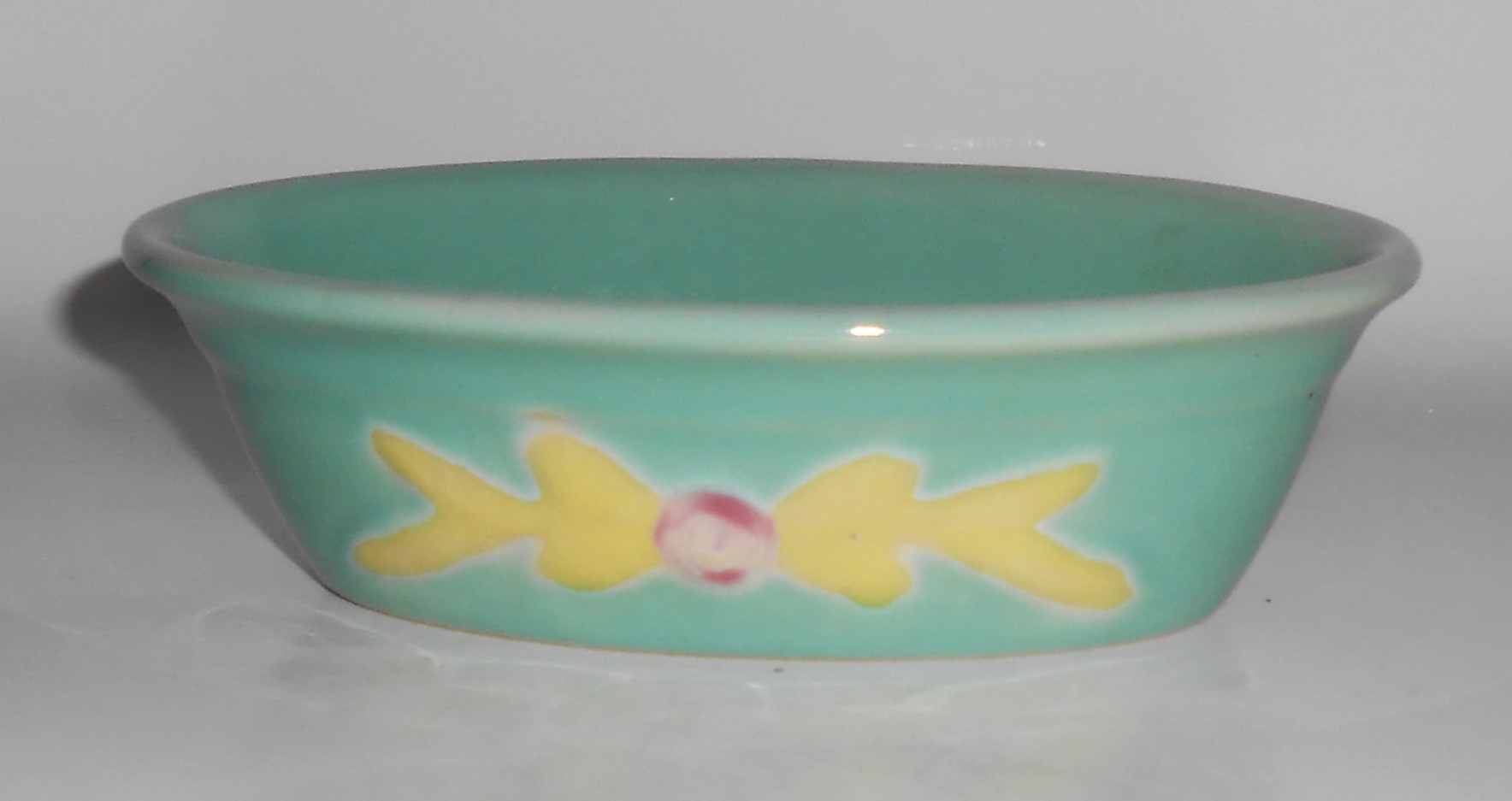 Coors Pottery Rosebud Green DEEP Baker VERY RARE