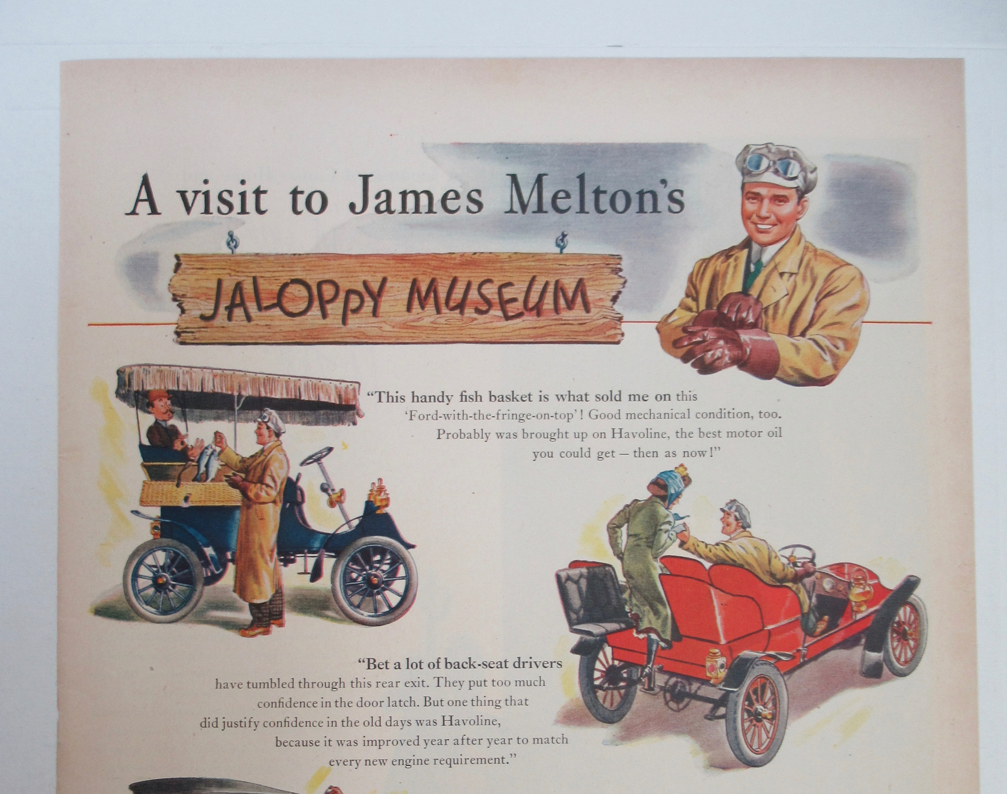 1945 Texaco Motor Oil w/ James Melton's Jaloppy Museum
