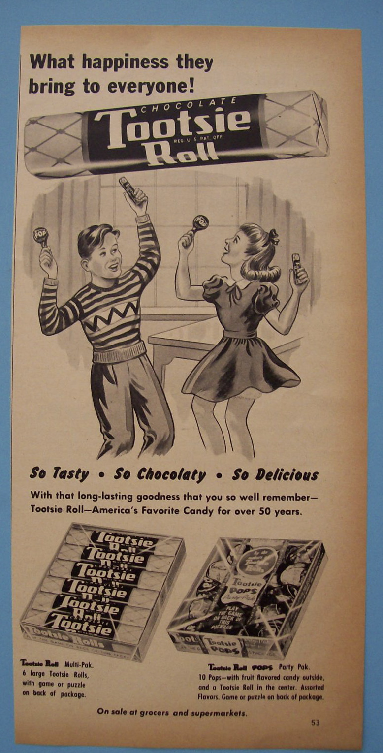 Vintage Ad: 1955 Tootsie Roll