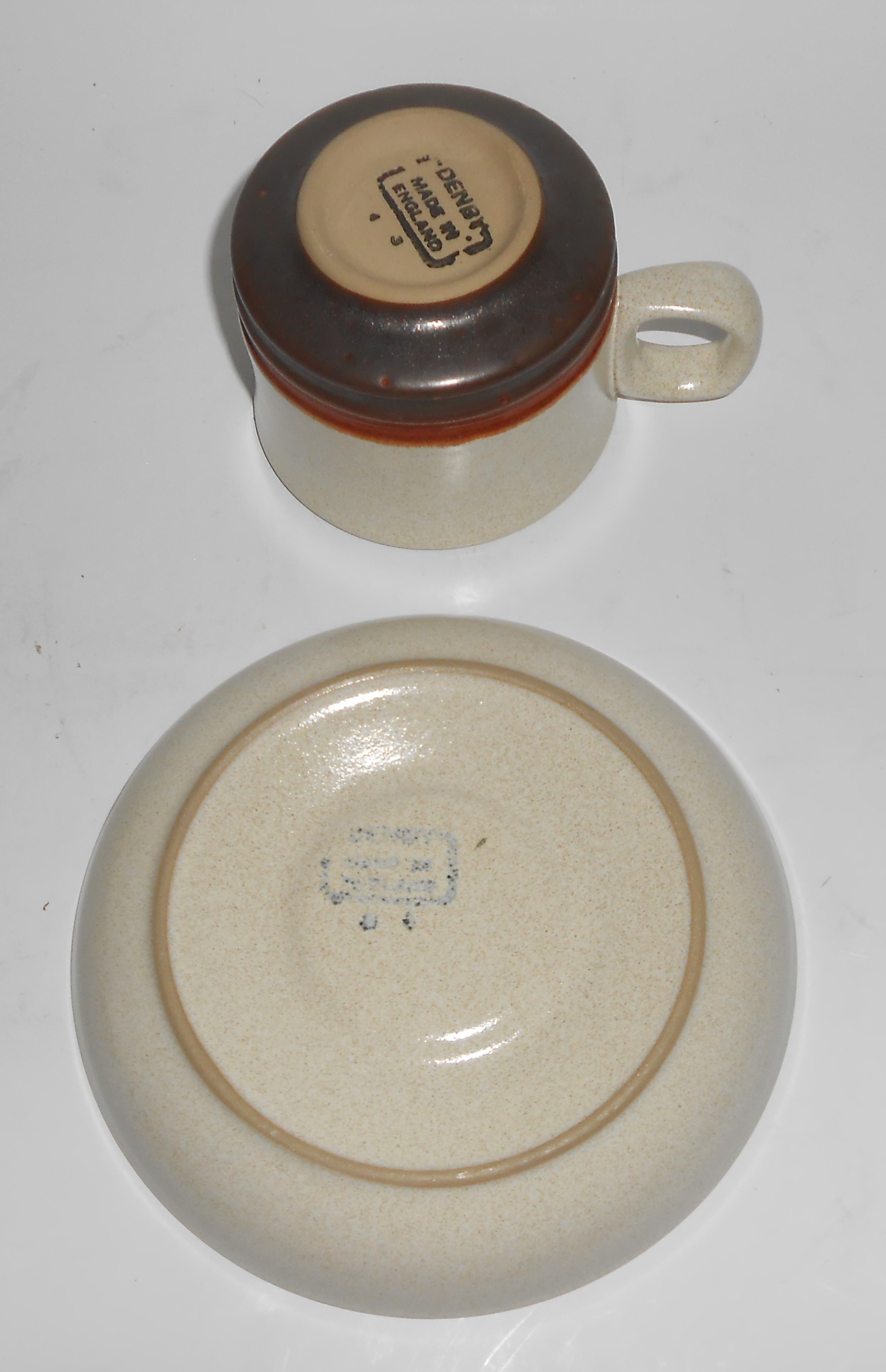 Denby Pottery Stoneware Potter's Wheel Rust Red Cup &