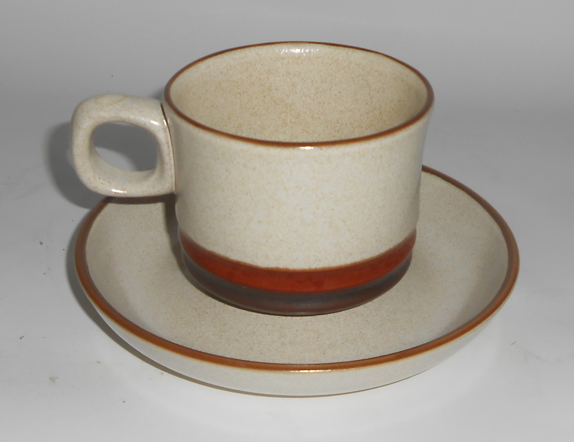 Denby Pottery Stoneware Potter's Wheel Rust Red Cup &