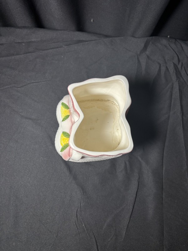 Vintage ARDCO Fine Quality Ceramic Baby Bootie Planter Pink White Nursery Decor C1052