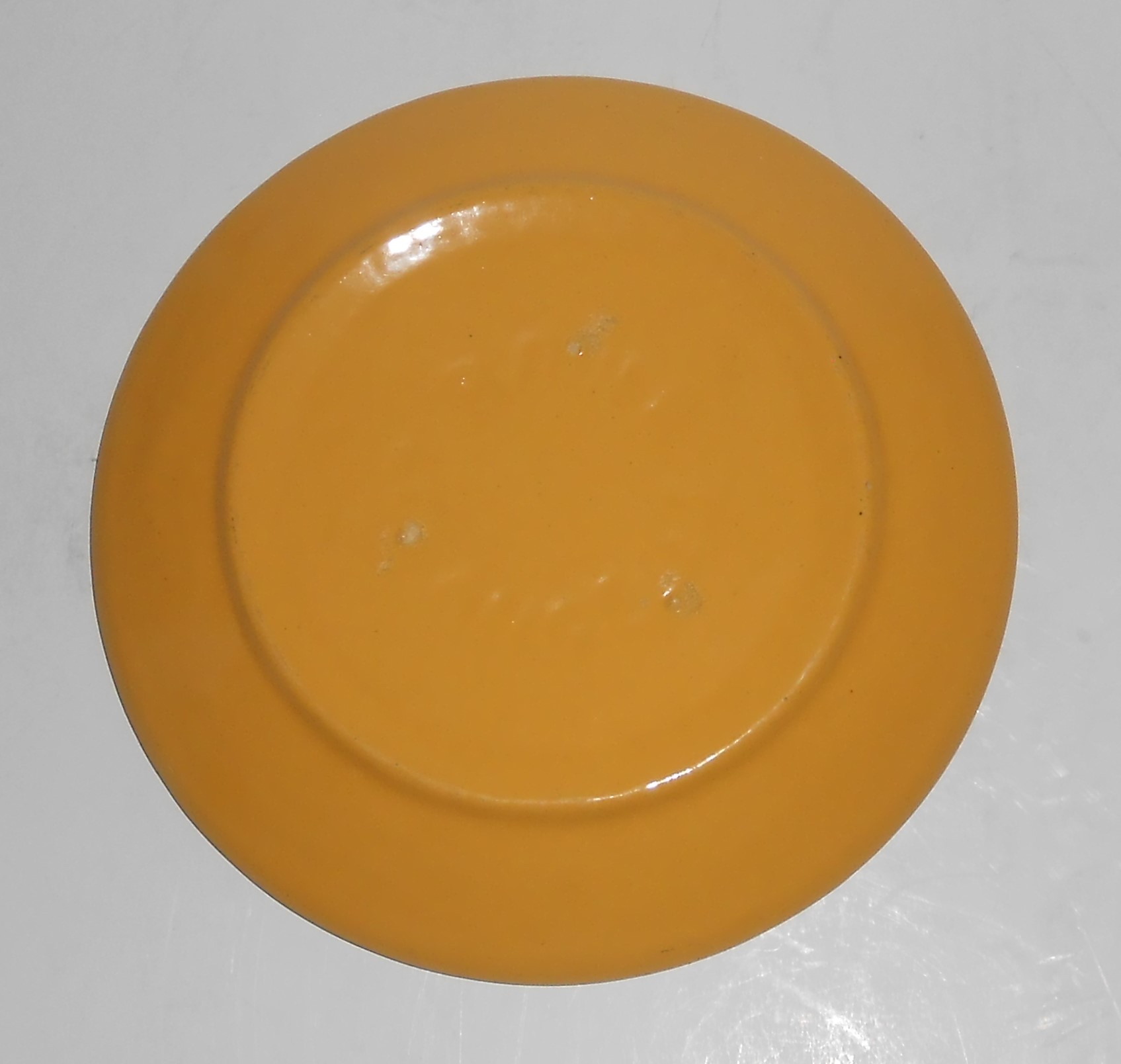 Bauer Pottery Ring Ware Yellow Bread Plate #2