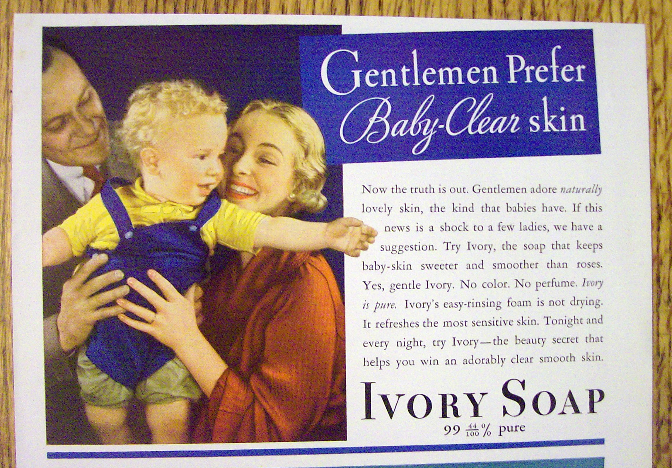 1935 Ivory Soap with a Damaged Plate Saves Peg's Hands