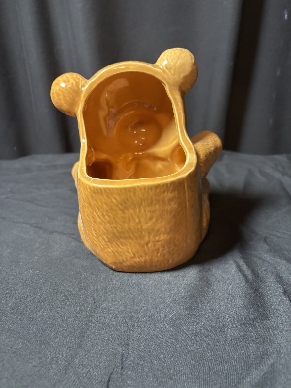 Vintage Inarco Japan Ceramic Teddy Bear Planter CN-1319 Brown Nursery Decor