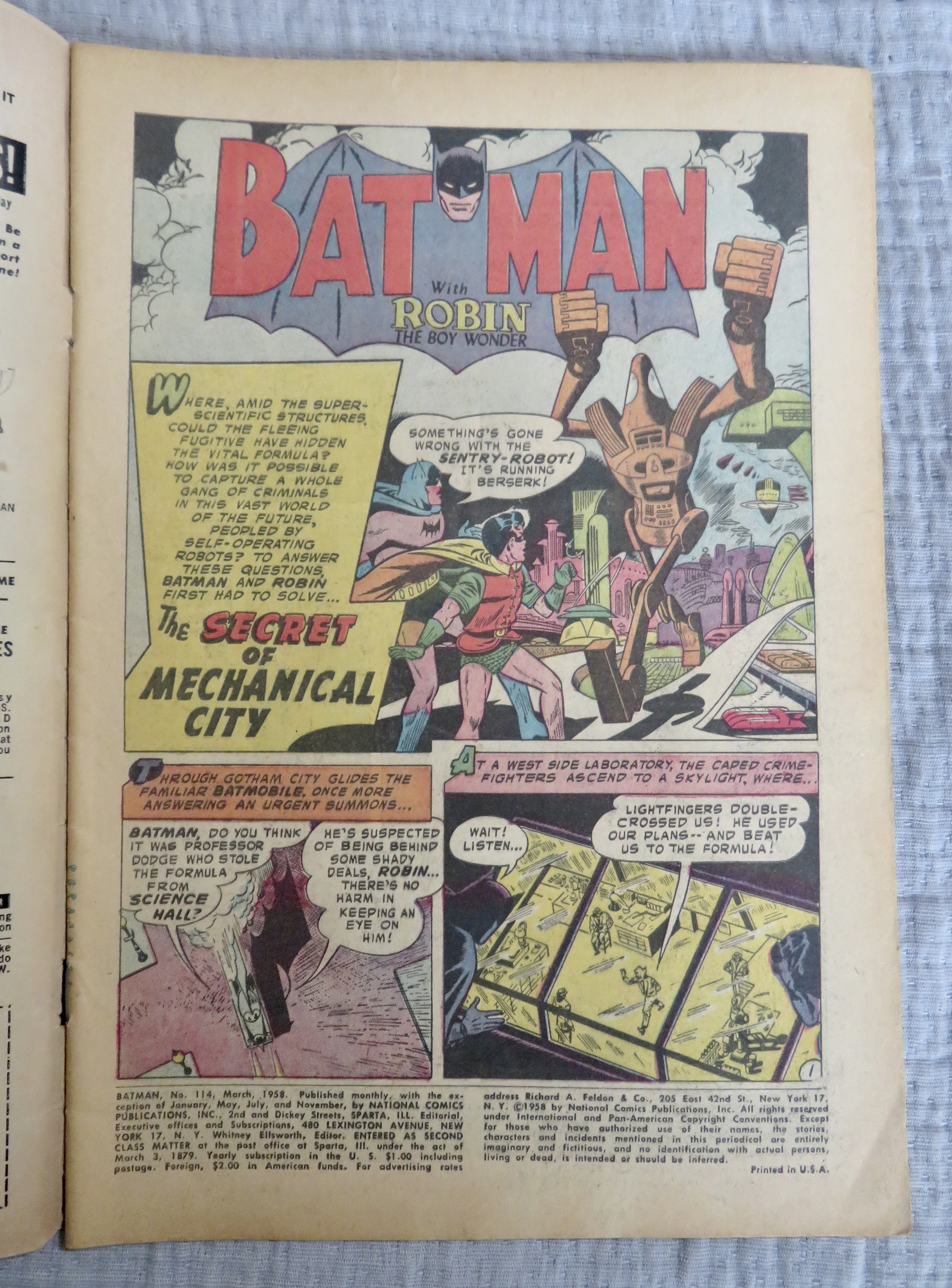 Batman Comic March 1958 The Bat Ape #114