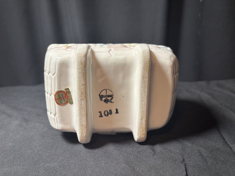 Vintage Ceramic Baby Bassinet Cradle Planter "ABC" Nursery Decor Made in Japan 104 1