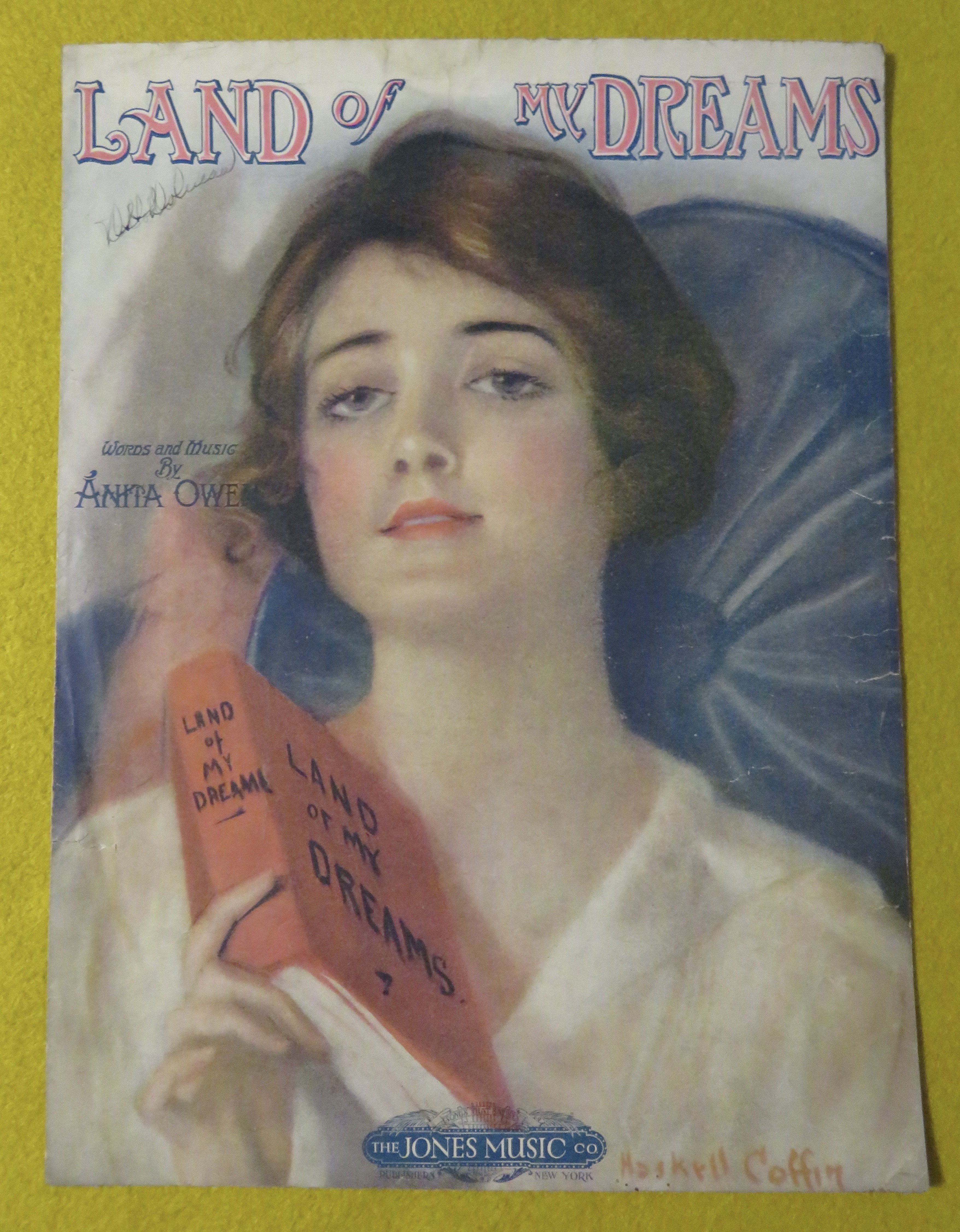 1919 Land Of My Dreams Sheet Music By Anita Owen
