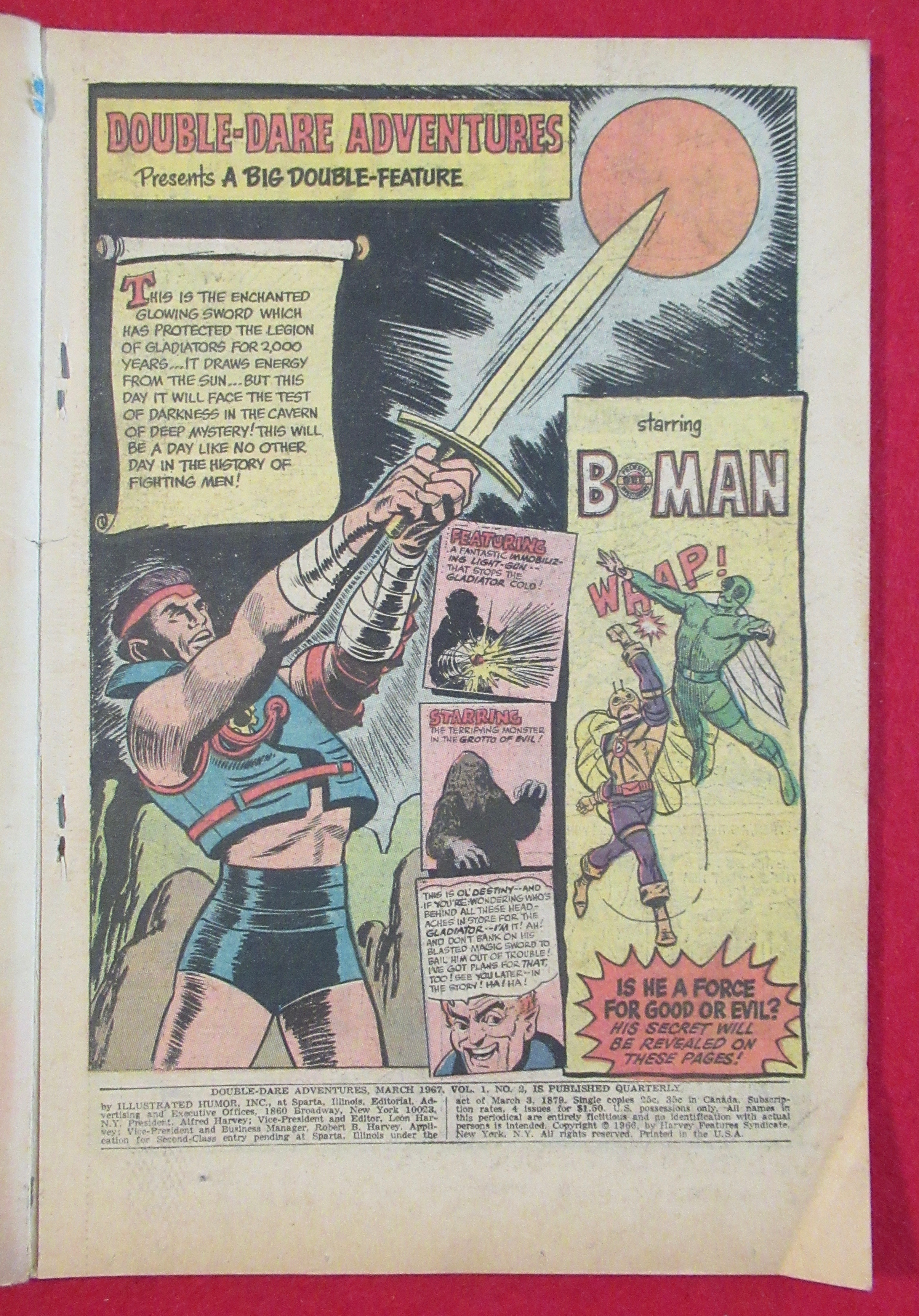 B-Man Comic March 1963 Birth Of F - Bee - I