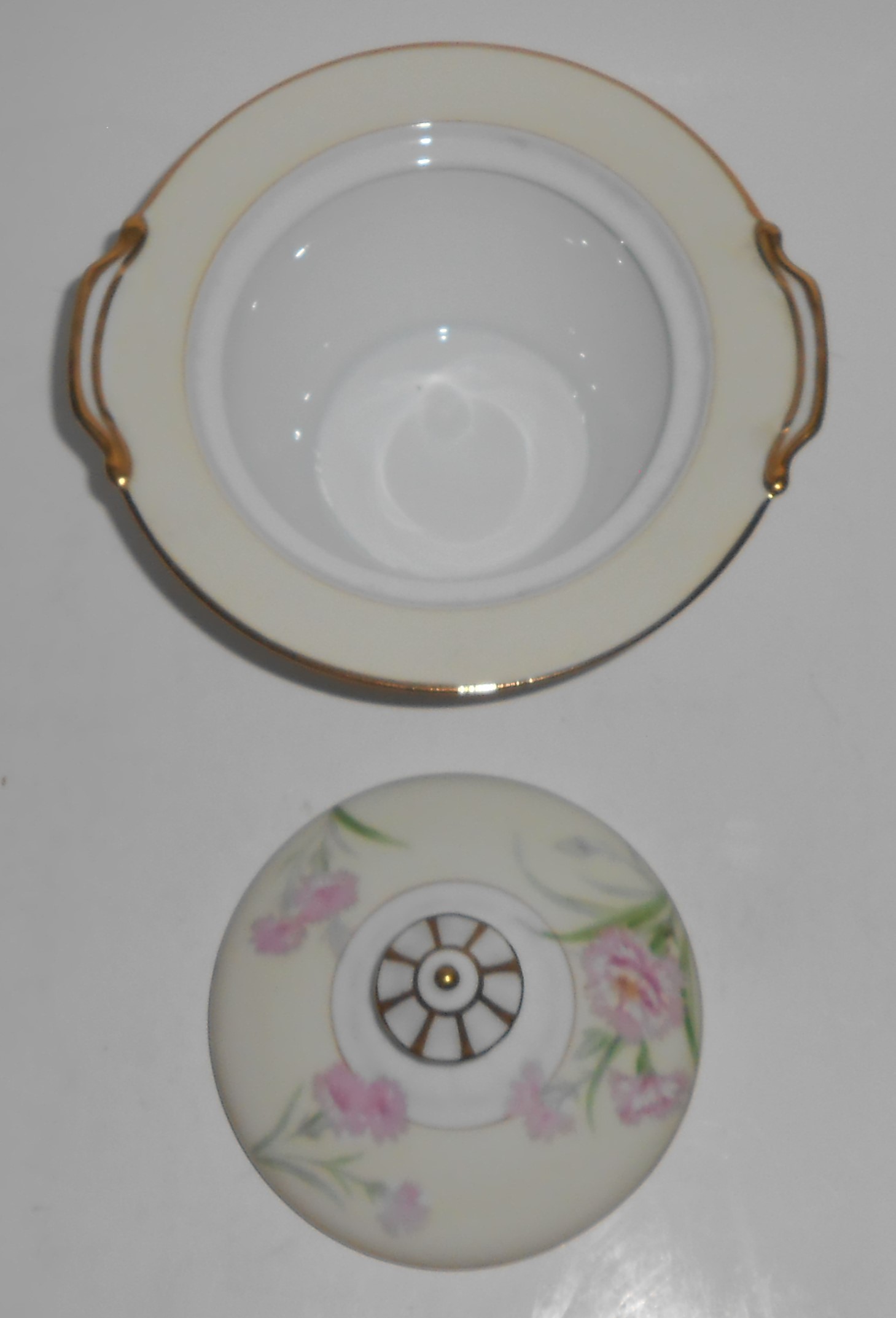 Noritake China Porcelain Mystery 1 Pink Carnation Sugar