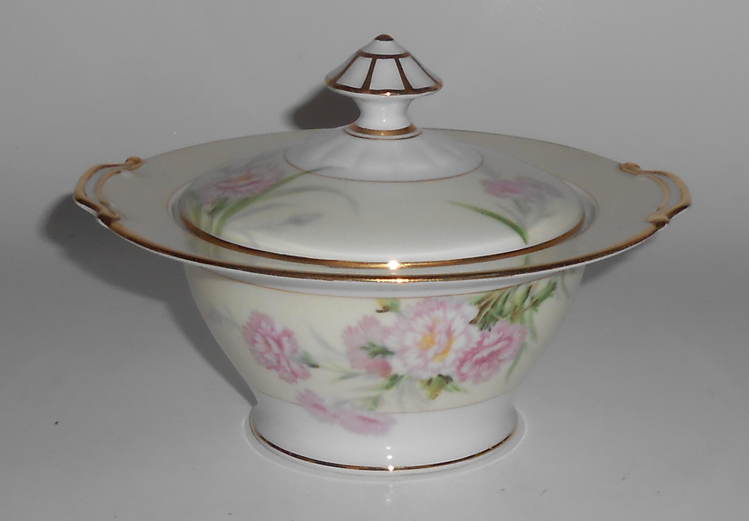 Noritake China Porcelain Mystery 1 Pink Carnation Sugar