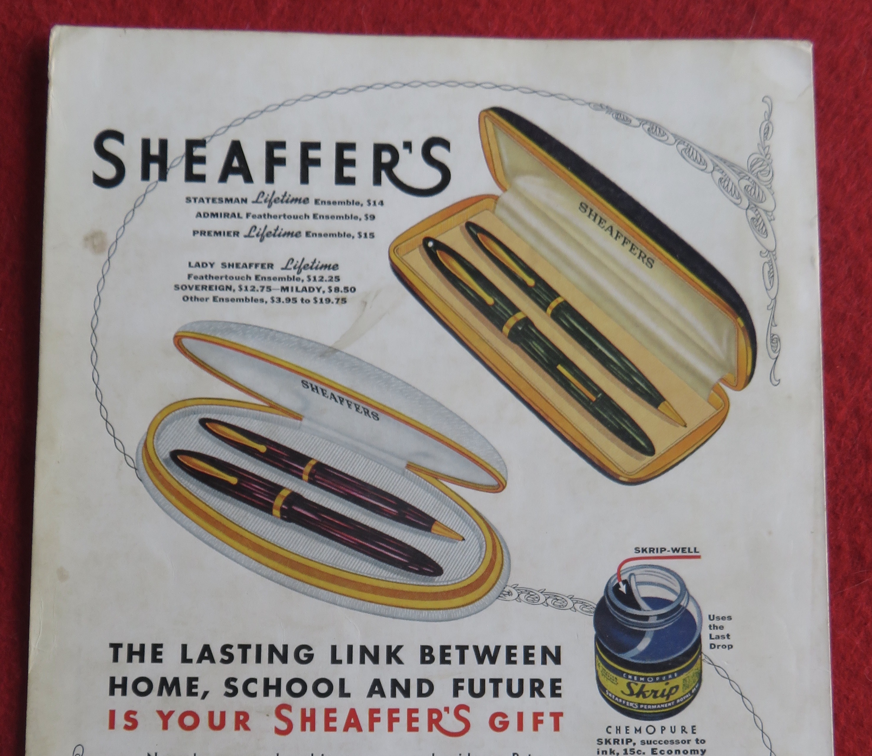 1940 Sheaffer Pens with Sheaffer Lifetime Pens