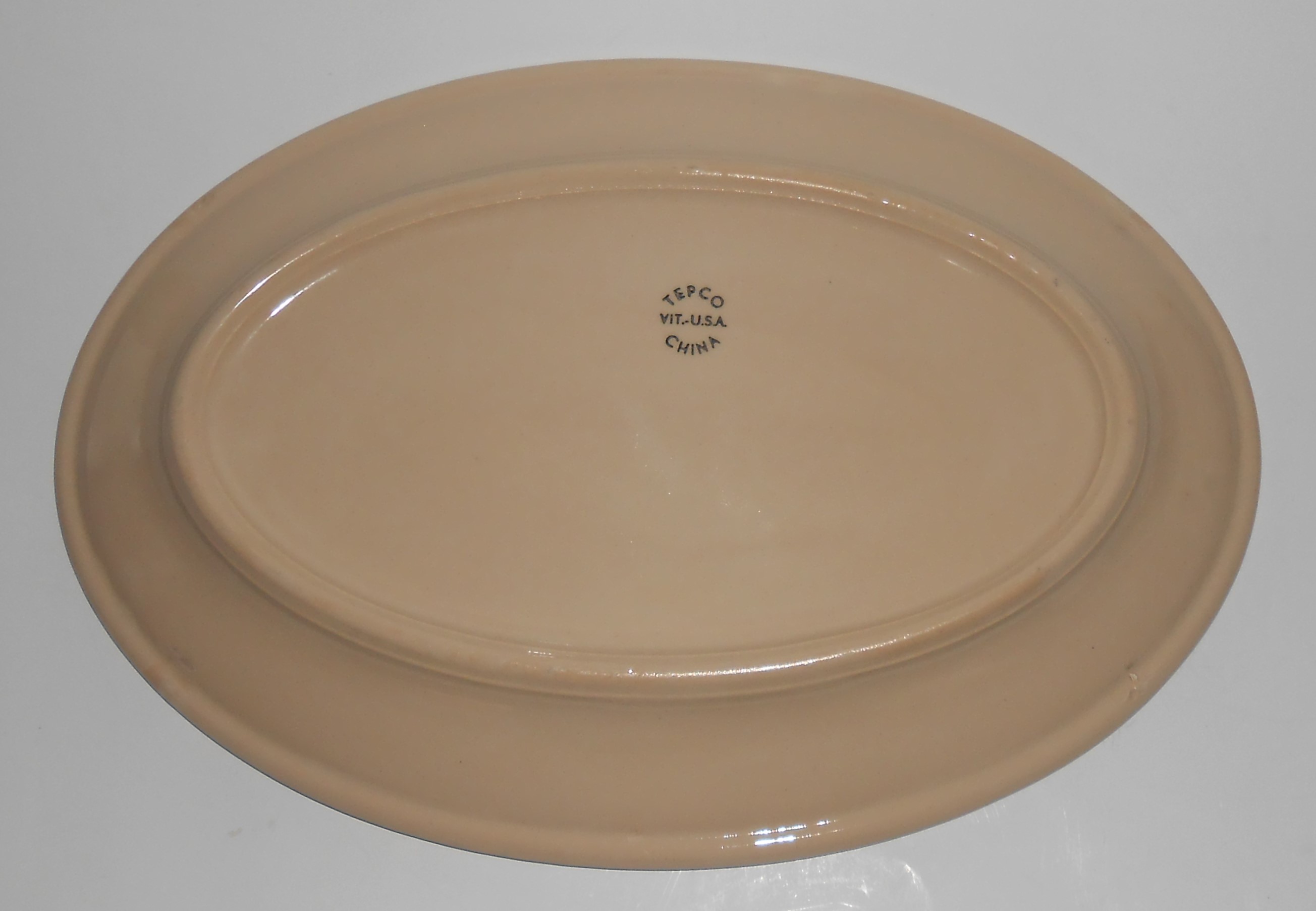 Tepco Restaurant Ware China Orange/Brown/Black Bands Pl
