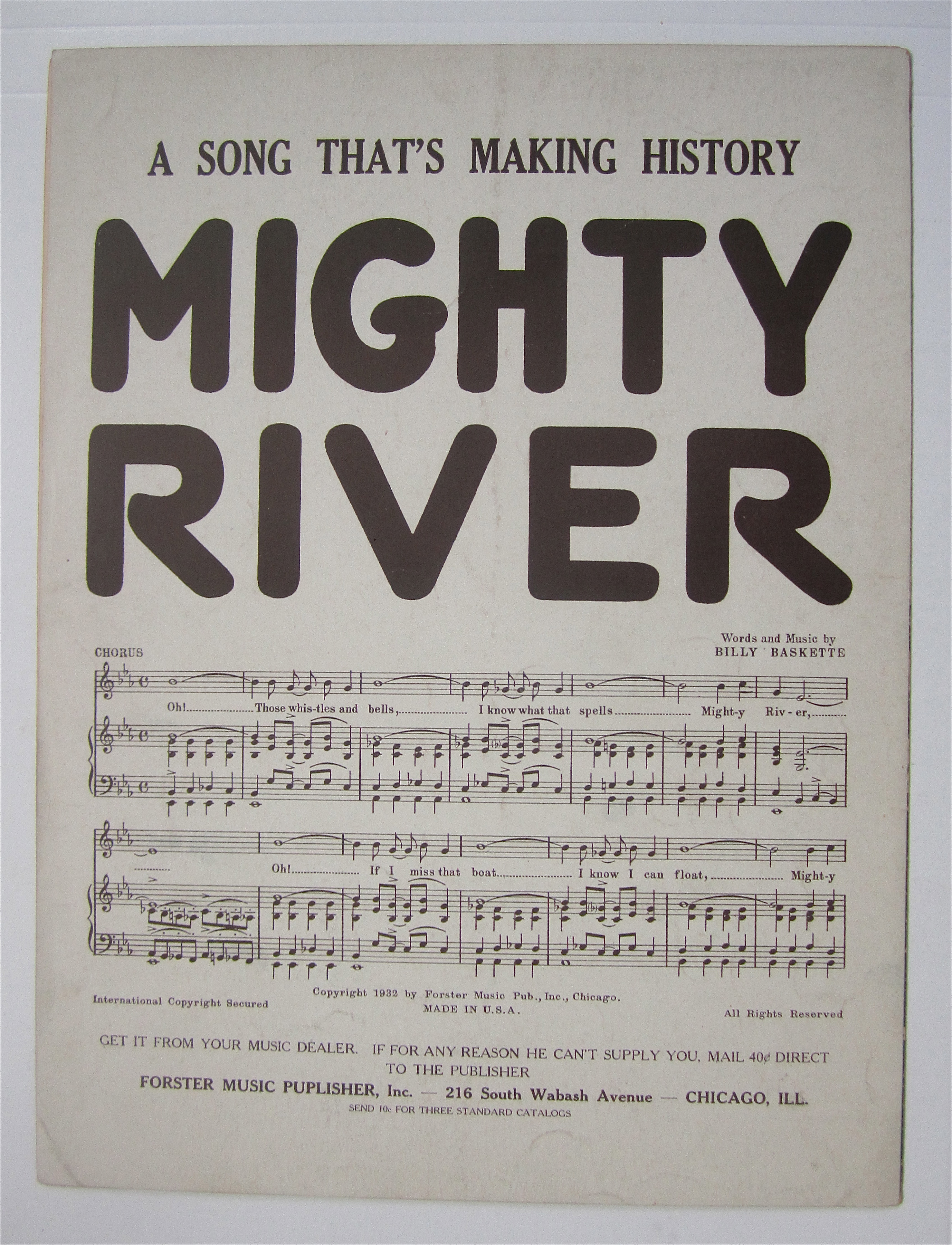 Sheet Music 1932 Same Old Moon (Same Old Sky)