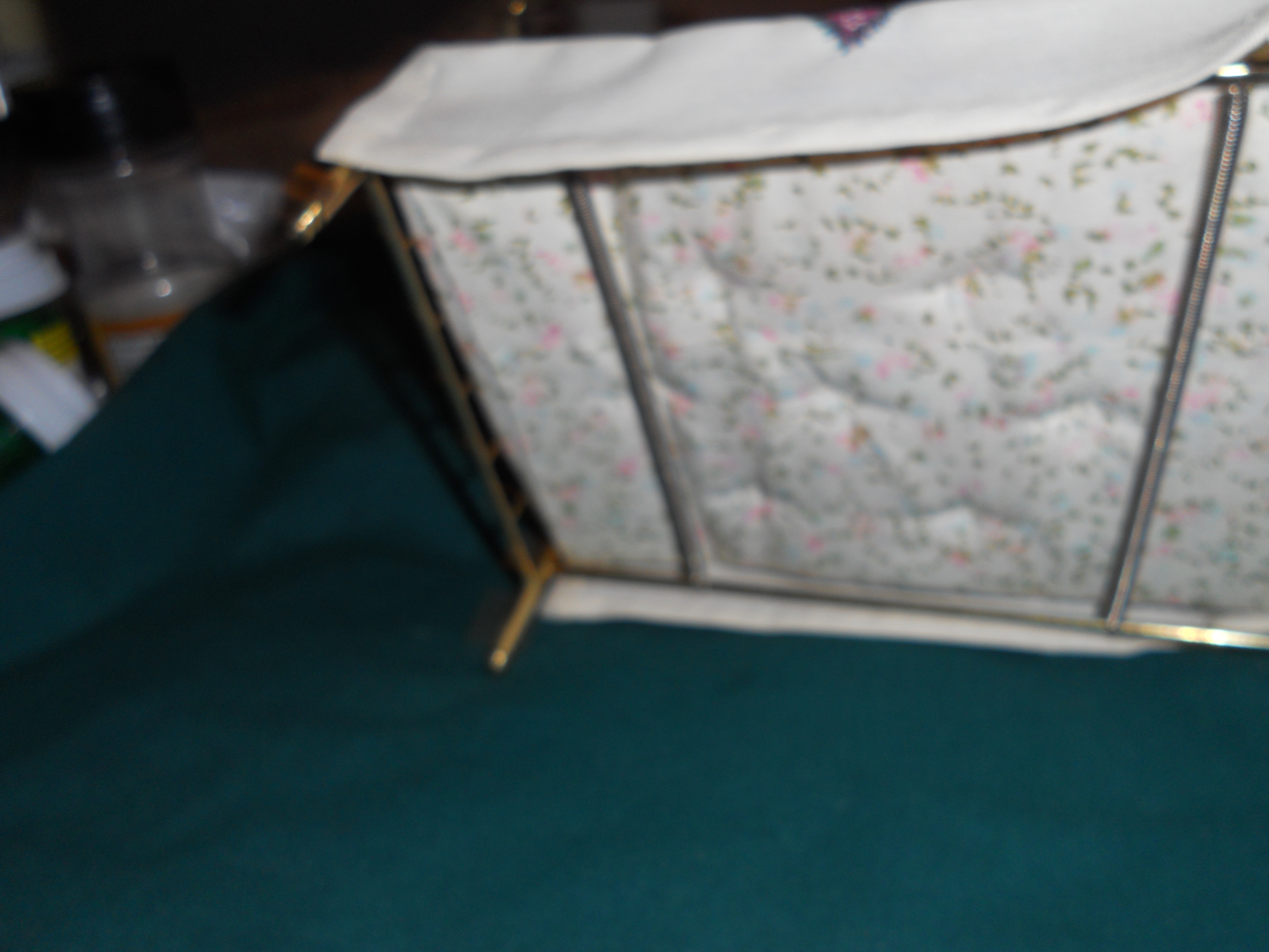 Doll House Brass Bed with bedding