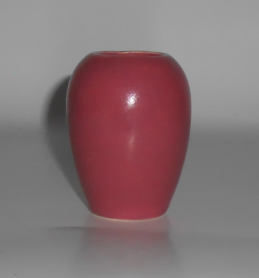 American Art Pottery Mauve / Dusty Rose Cabinet Vase