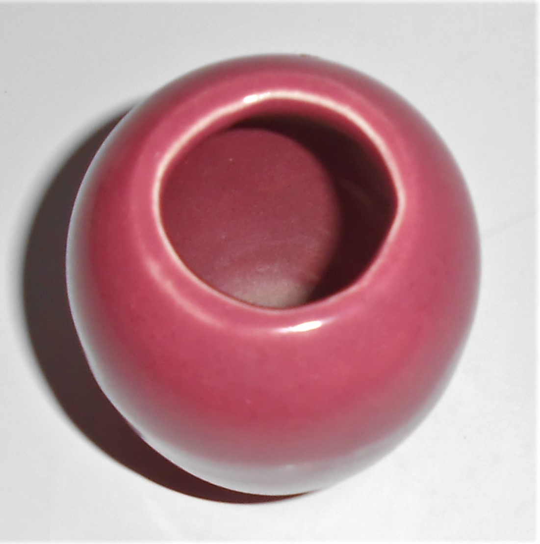 American Art Pottery Mauve / Dusty Rose Cabinet Vase