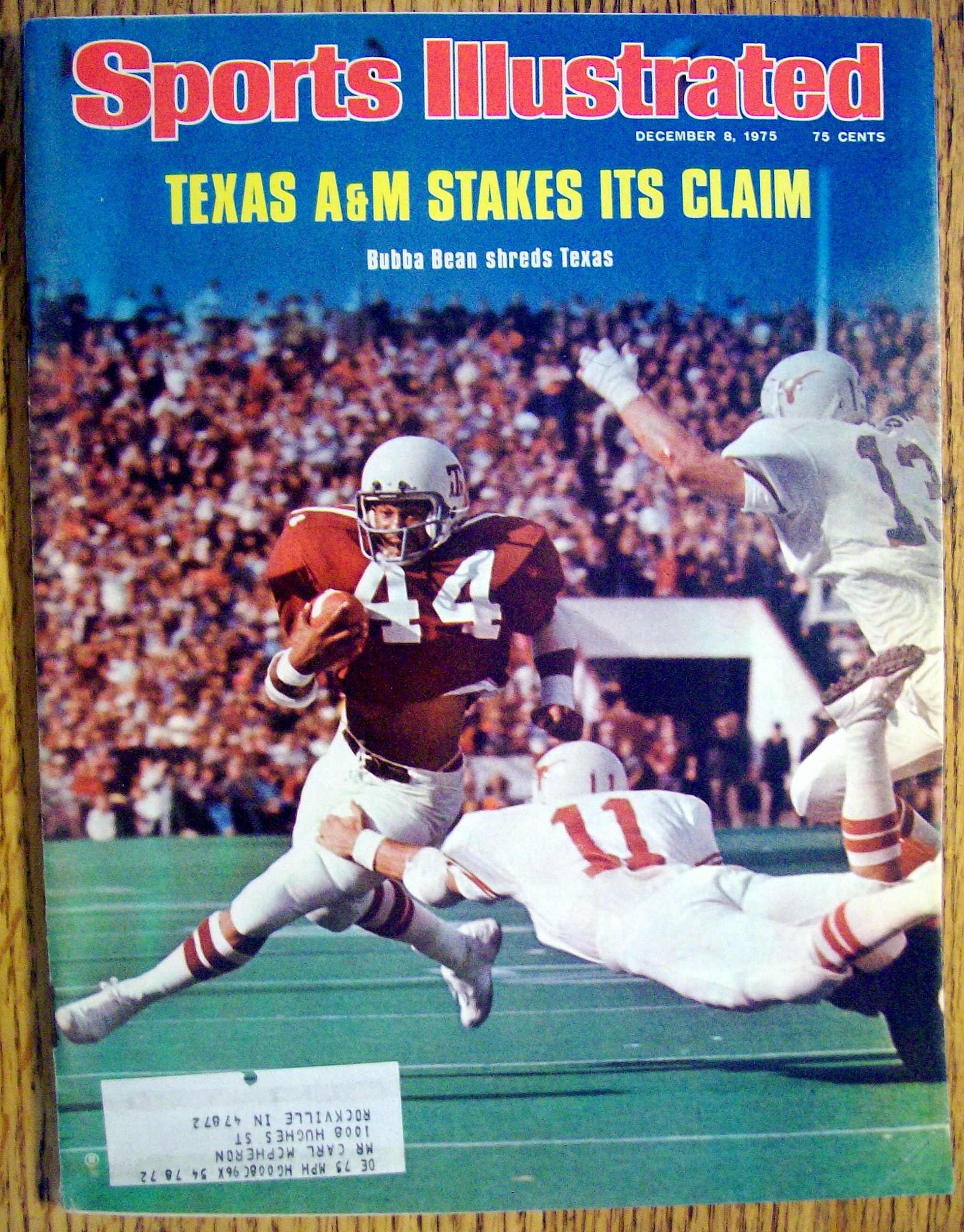 Sports Illustrated Magazine-December 8, 1975-Bubba Bean