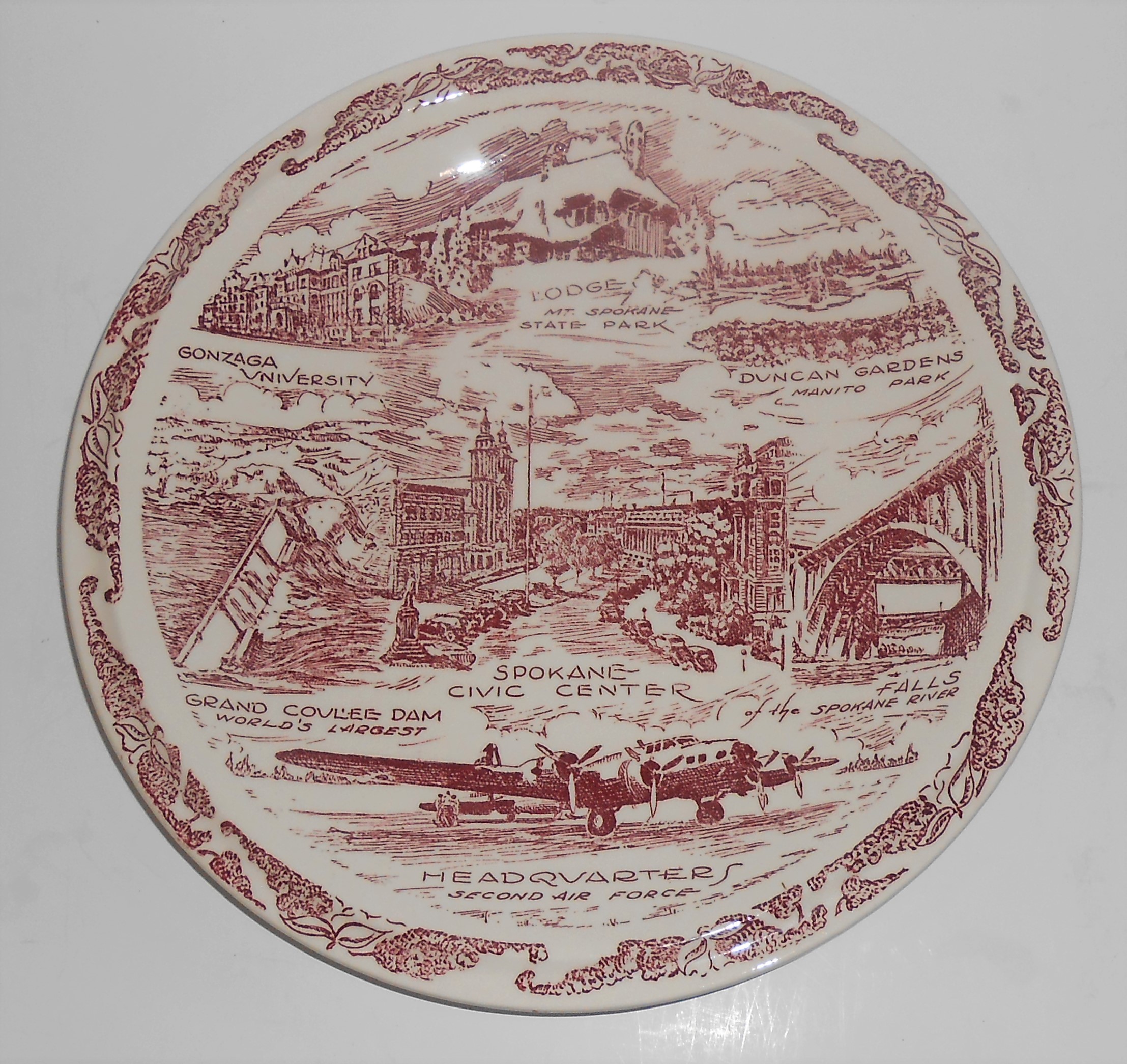 Vernon Kilns Pottery Spokane Washington Commemorative P
