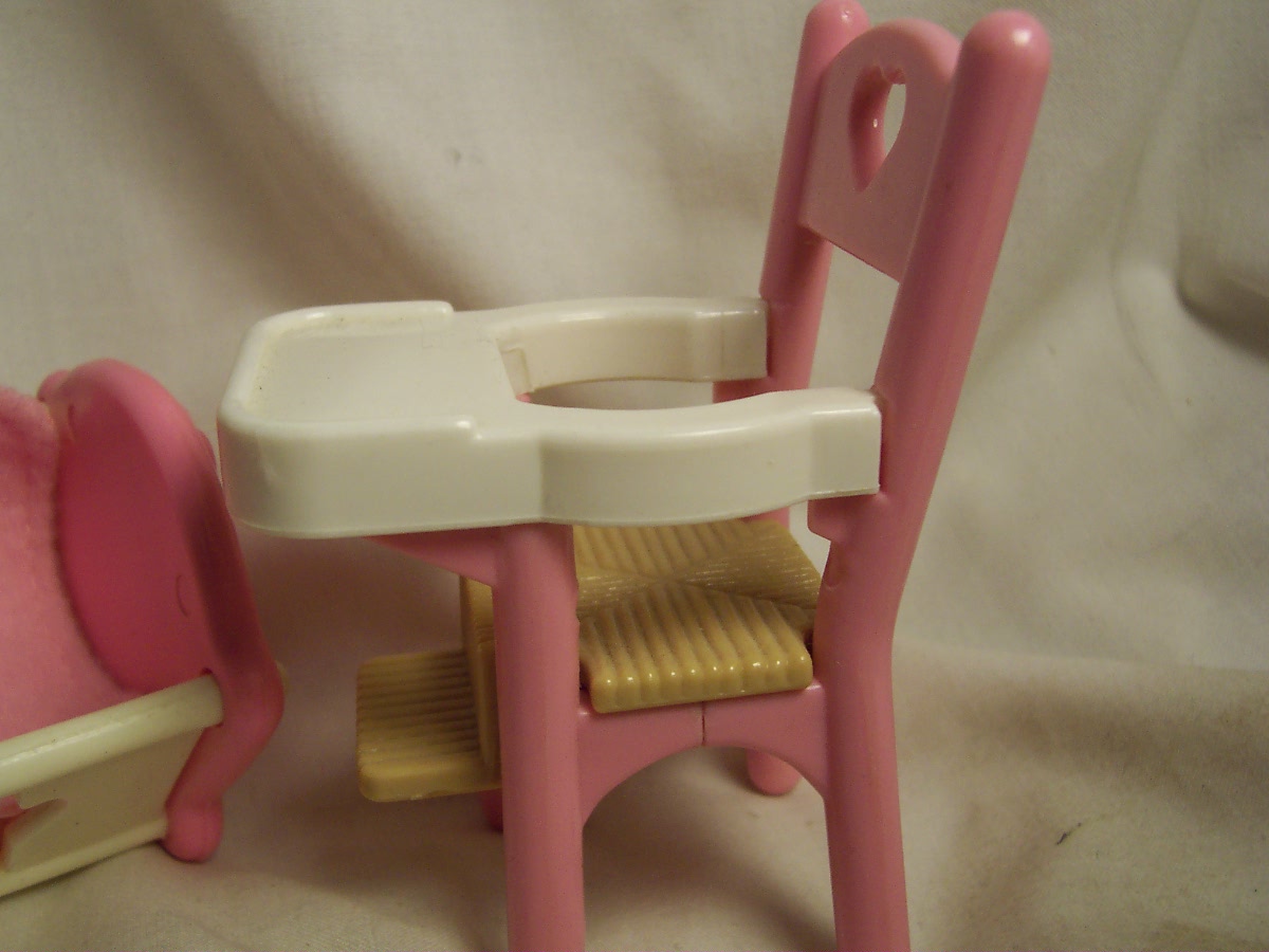 Dollhouse Cradle and High Chair Fisher Price