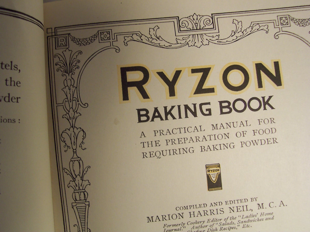 Ryzon Baking Book 1916 Marion Harris Neil