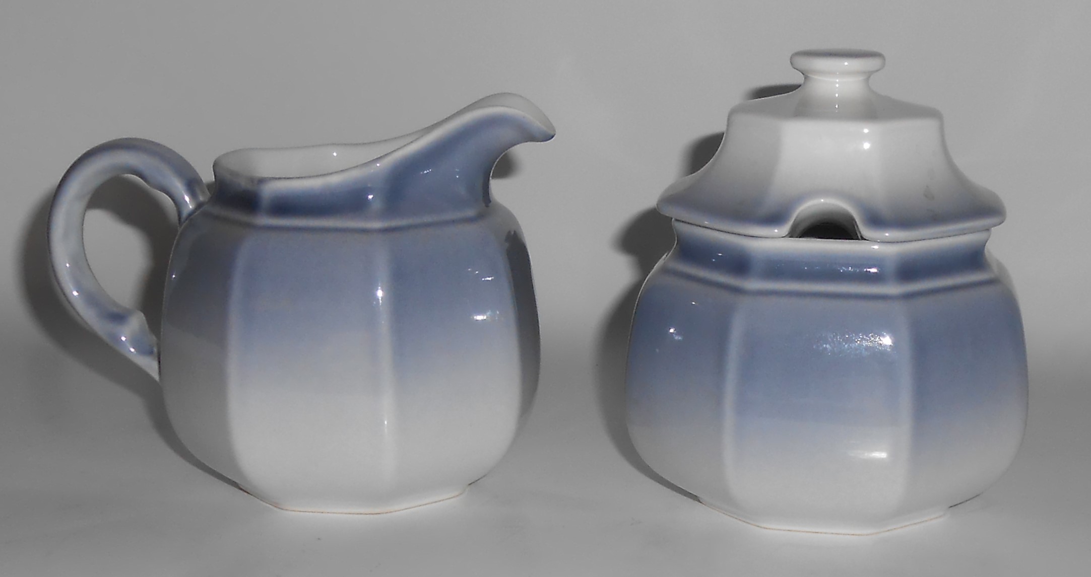 Mikasa China FR 500 Country Place Blue Creamer / Sugar
