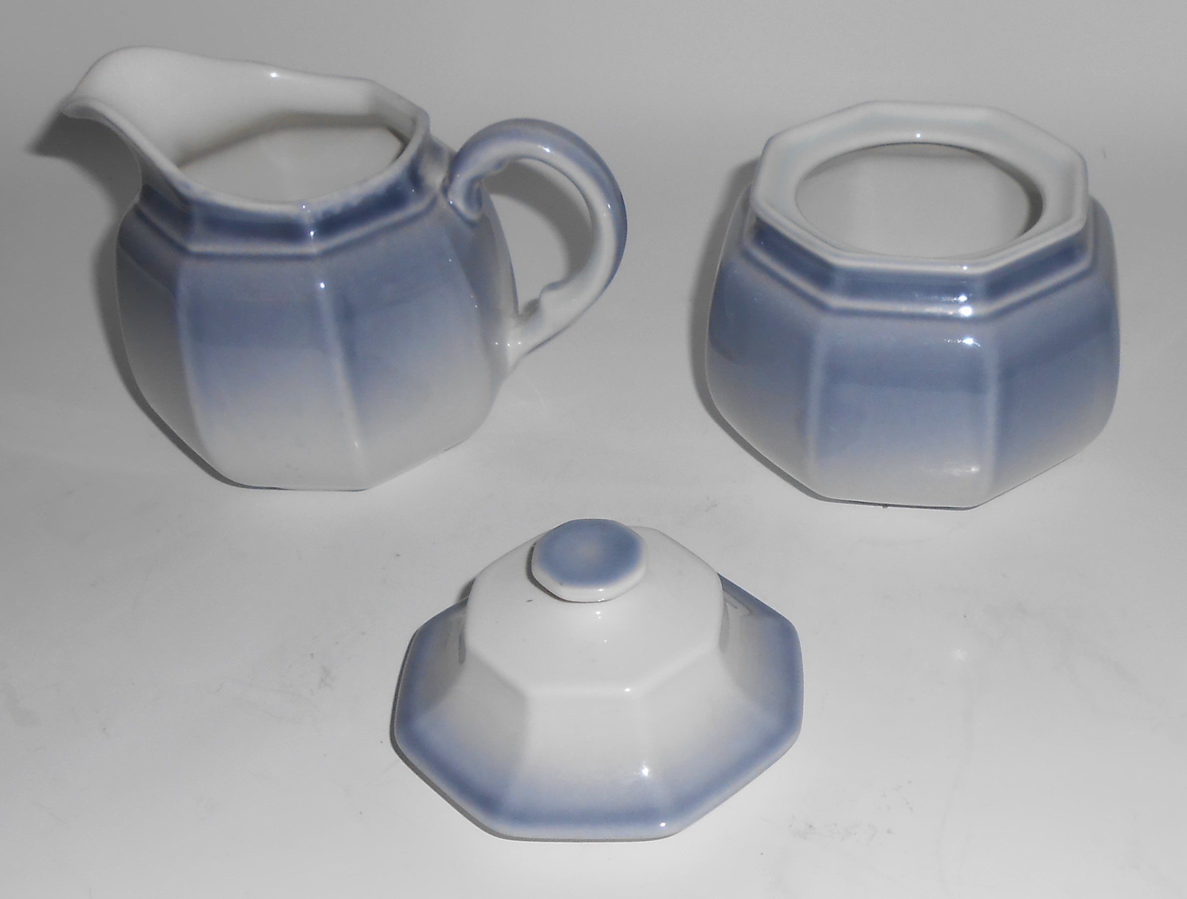 Mikasa China FR 500 Country Place Blue Creamer / Sugar