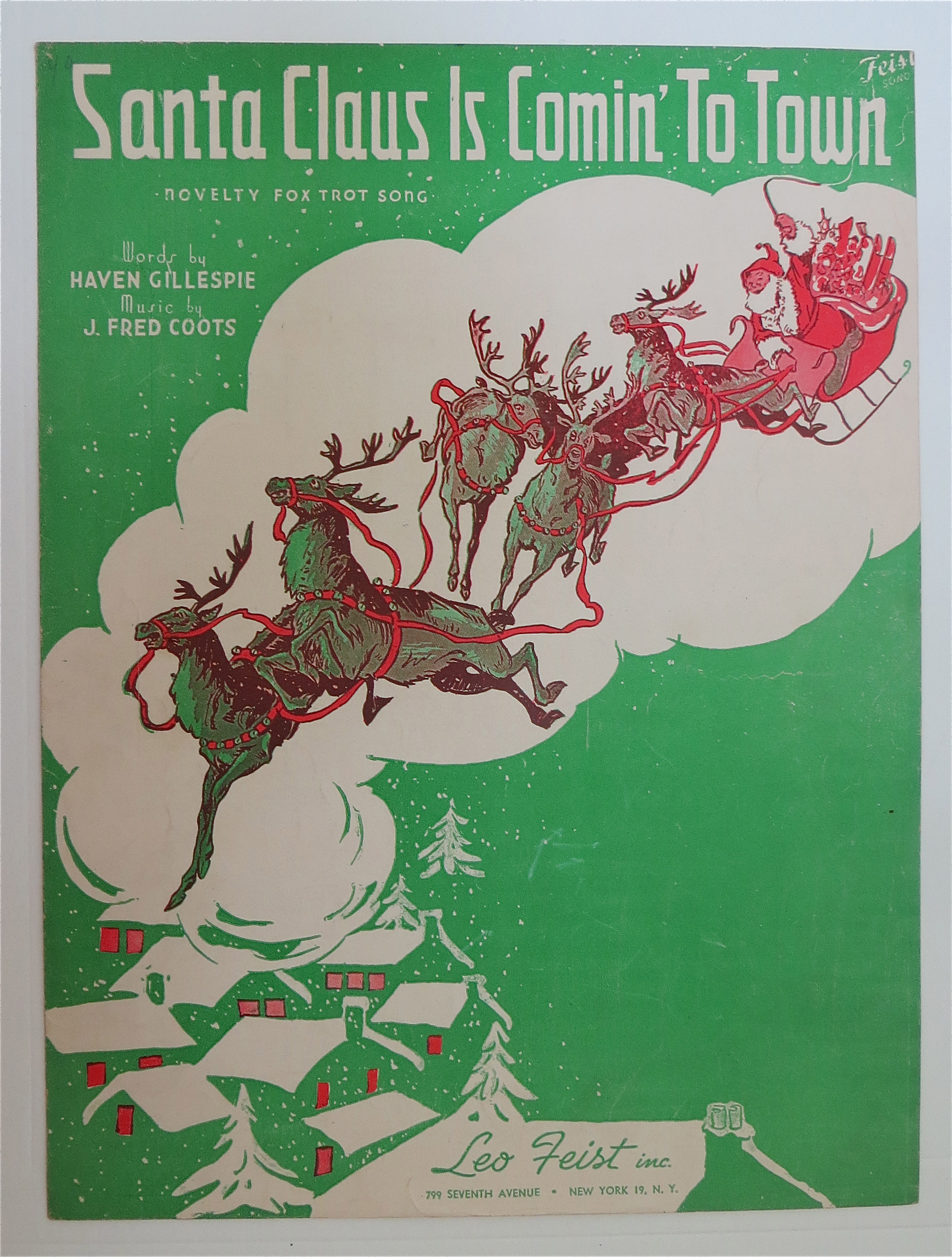 Sheet Music For 1934 Santa Claus Is Comin' To Town