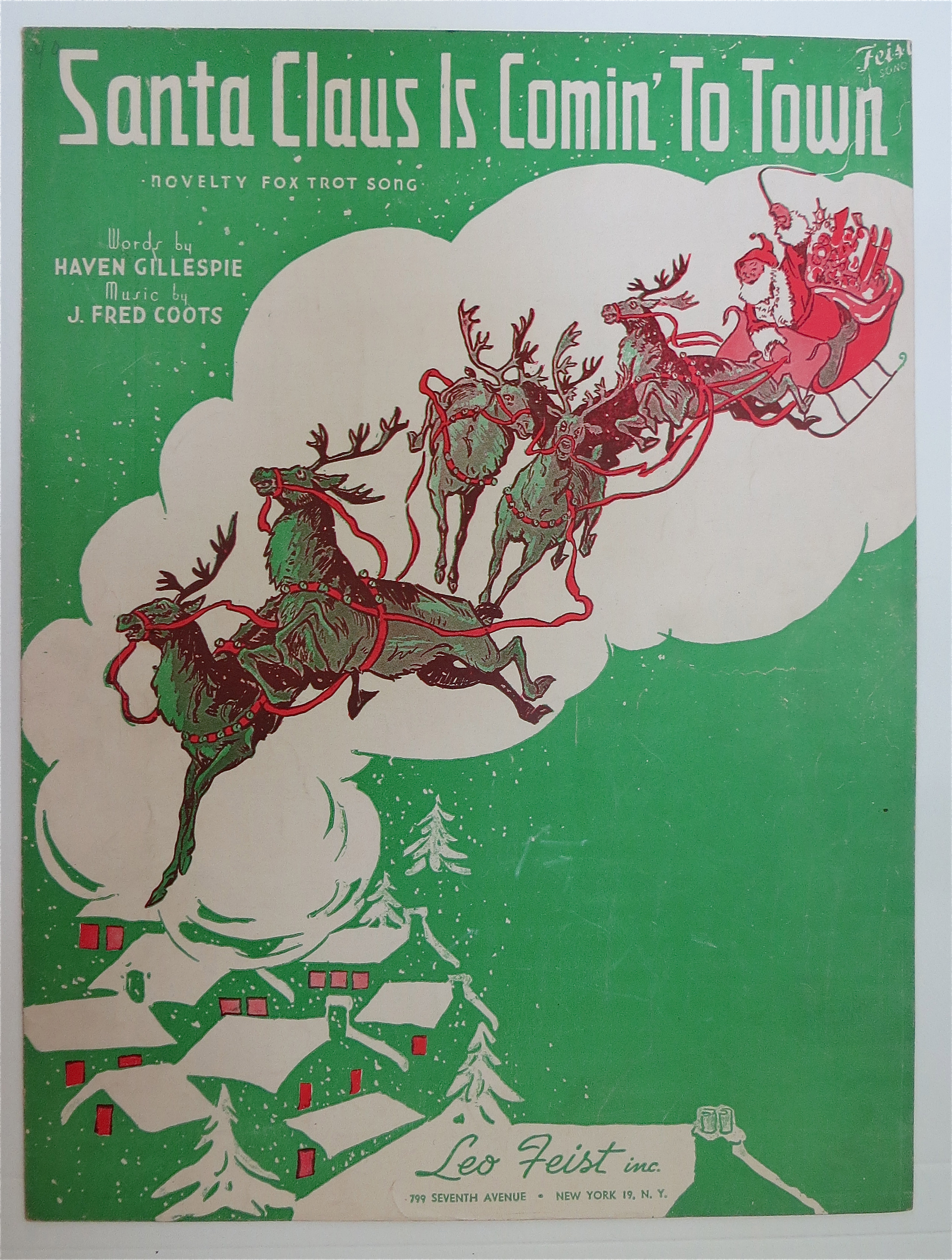 Sheet Music For 1934 Santa Claus Is Comin' To Town