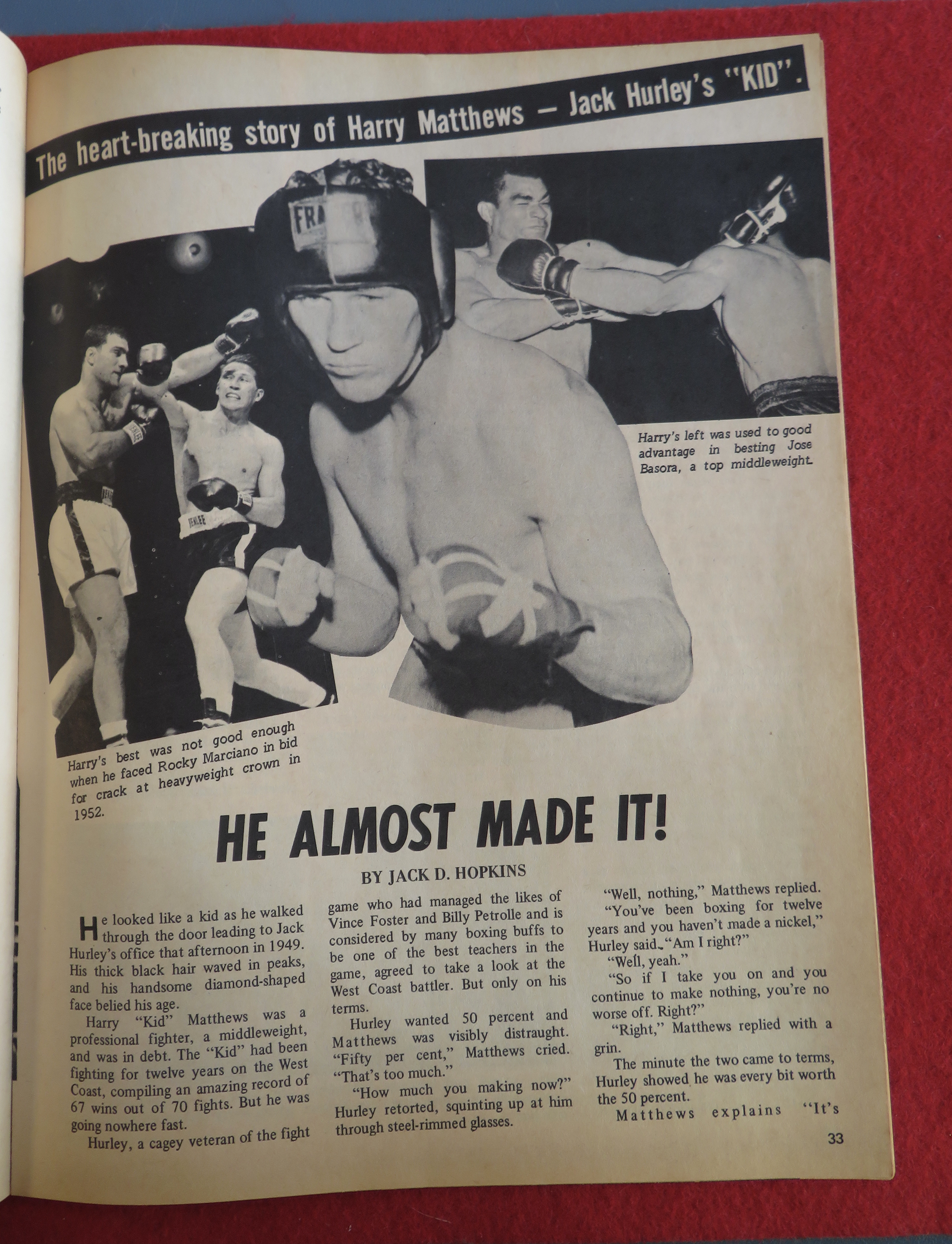 Boxing Illustrated Magazine December 1969 R Marciano