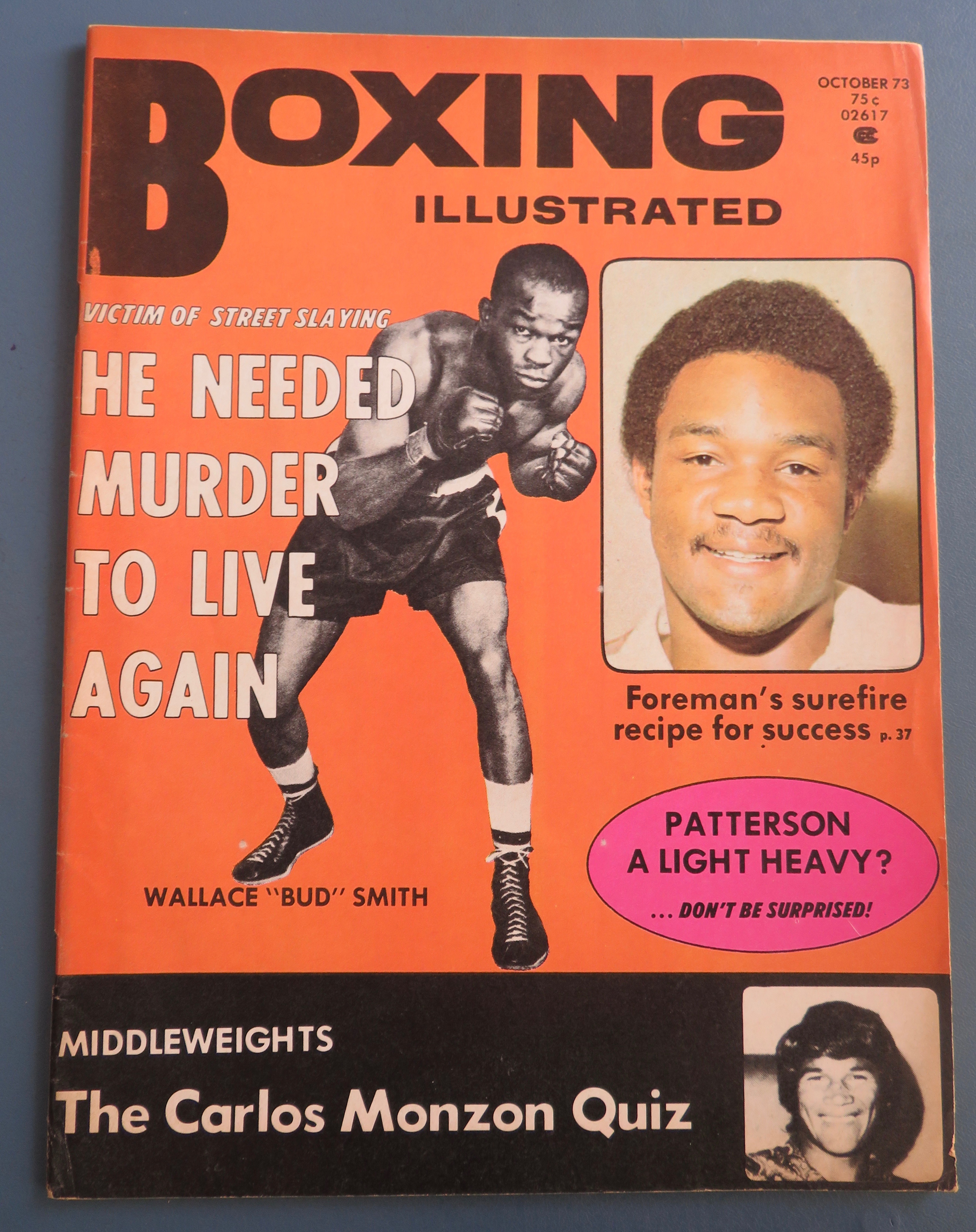 Boxing Illustrated Magazine October 1973 Bud Smith