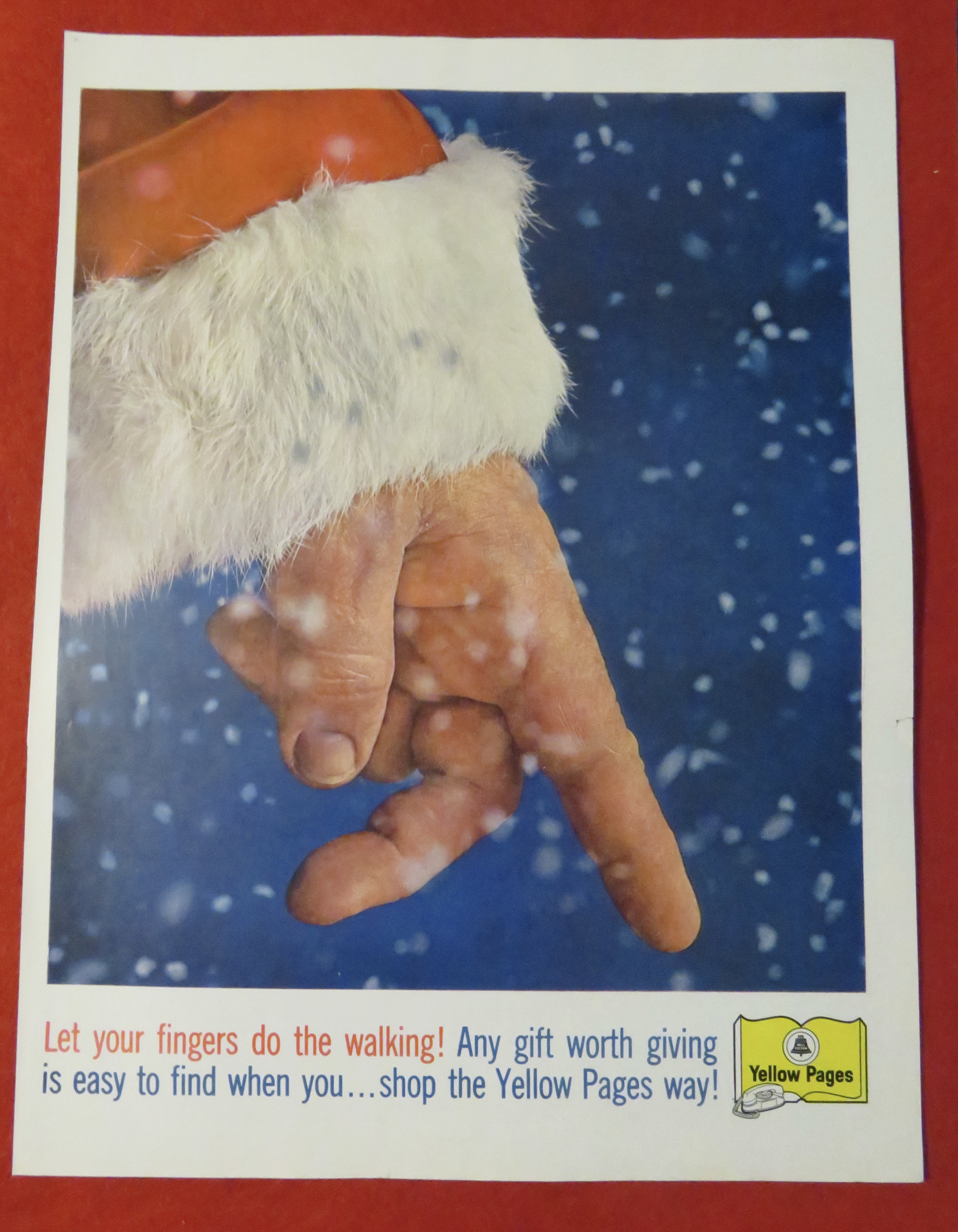1962 Yellow Pages with Santa's Fingers Do The Walking
