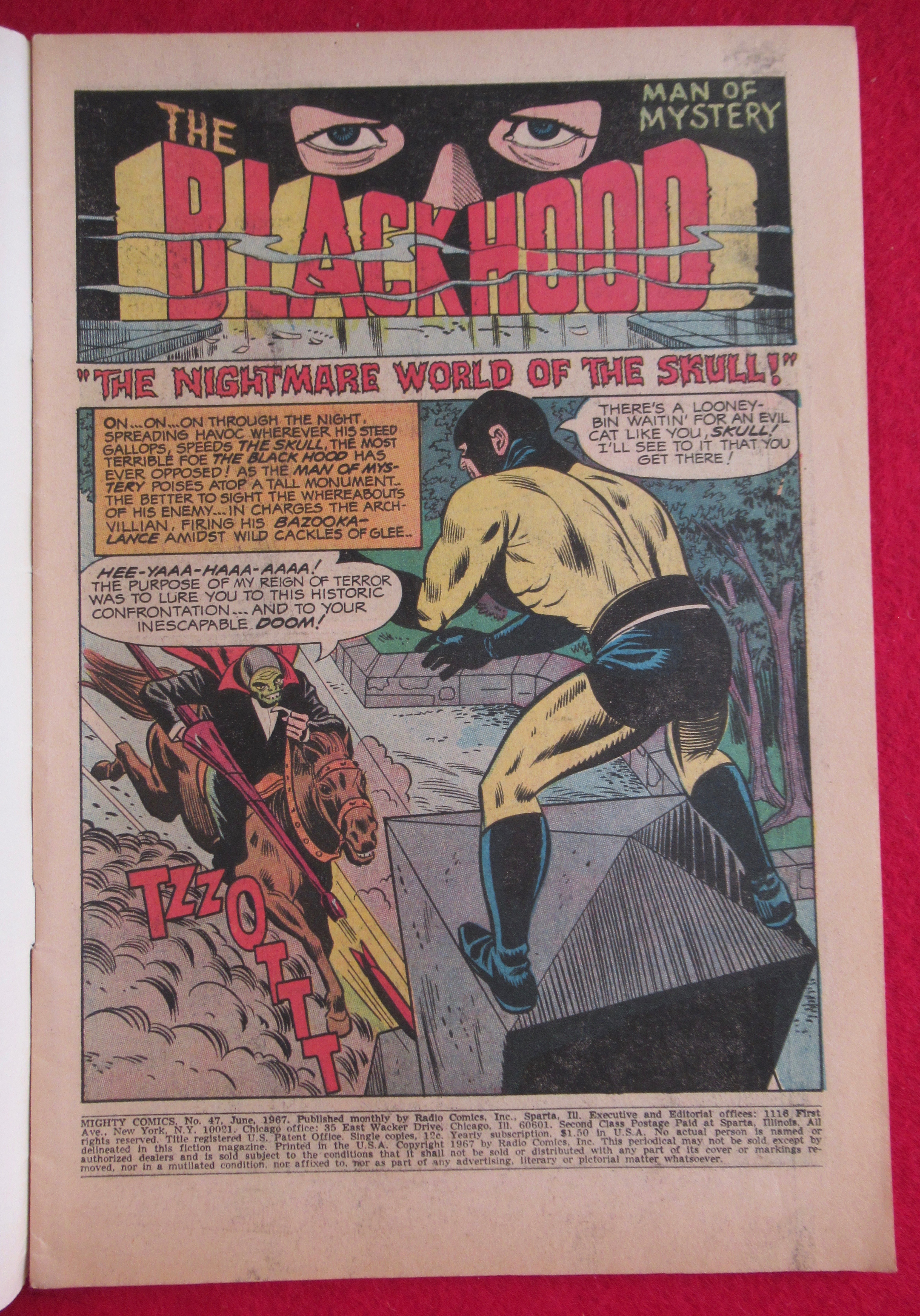 Black Hood Comic June 1967 Nightmare Of Skull