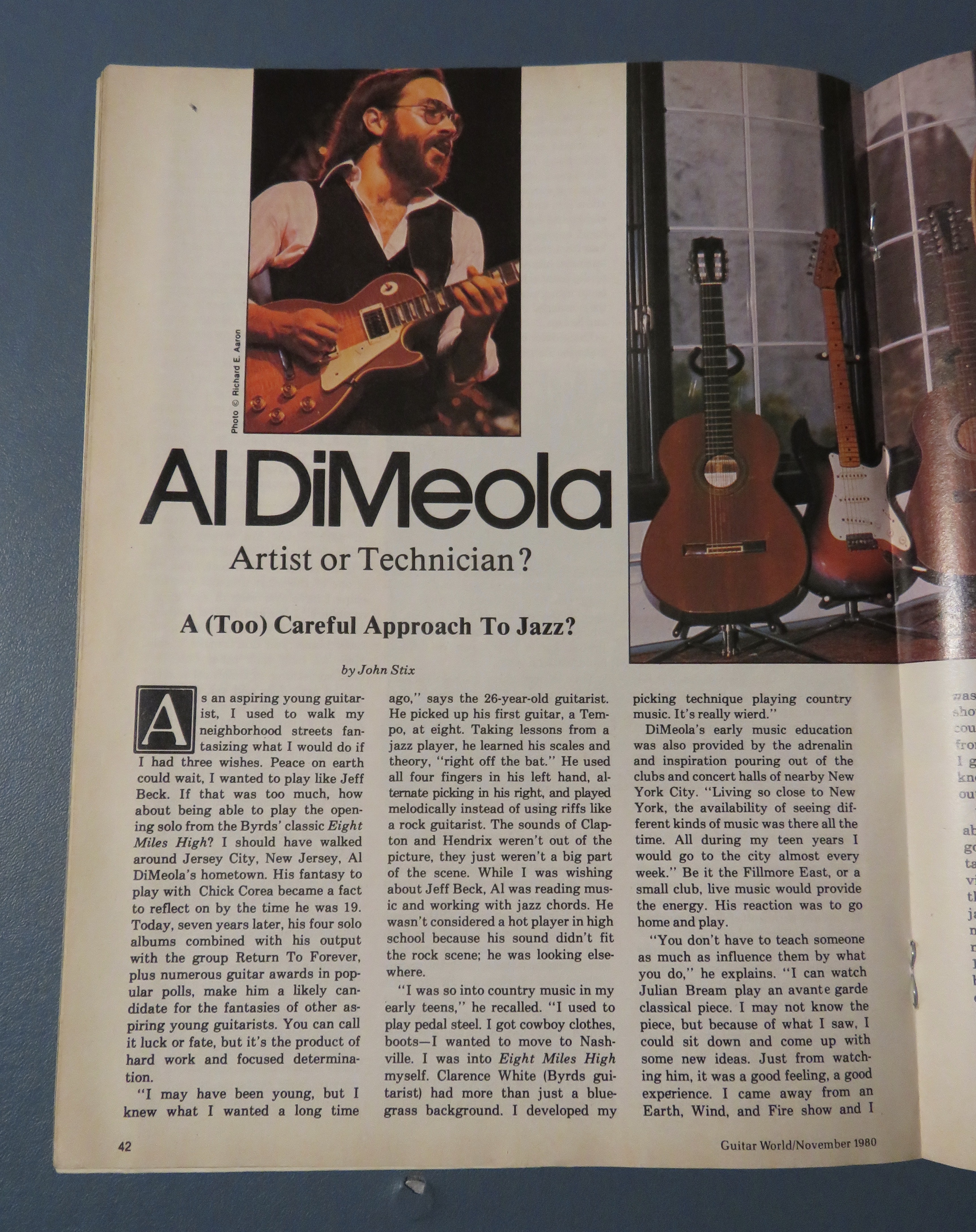 Guitar World Magazine November 1980 Al Dimeola