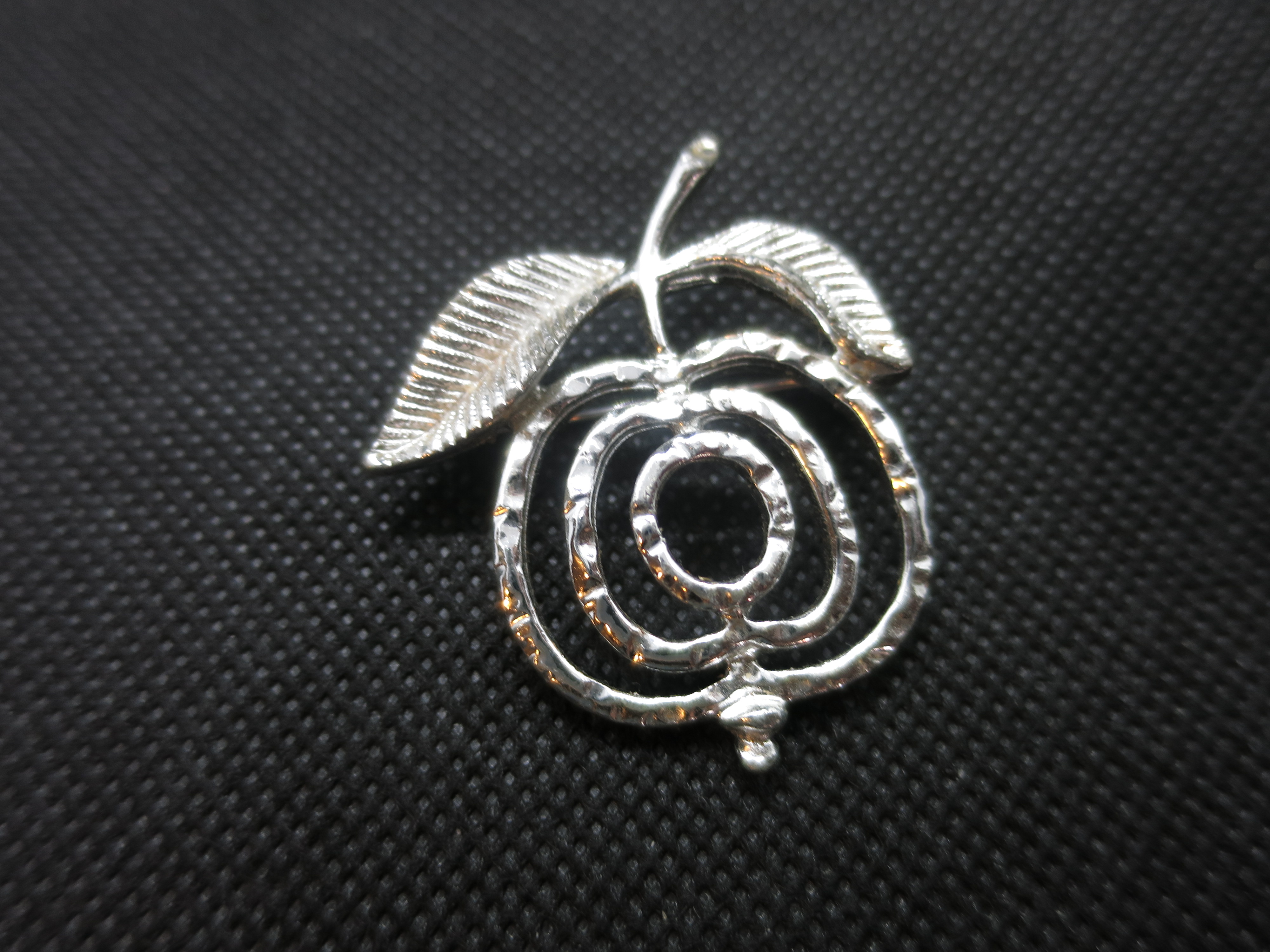 Sarah Coventry Apple Pin Silver Tone