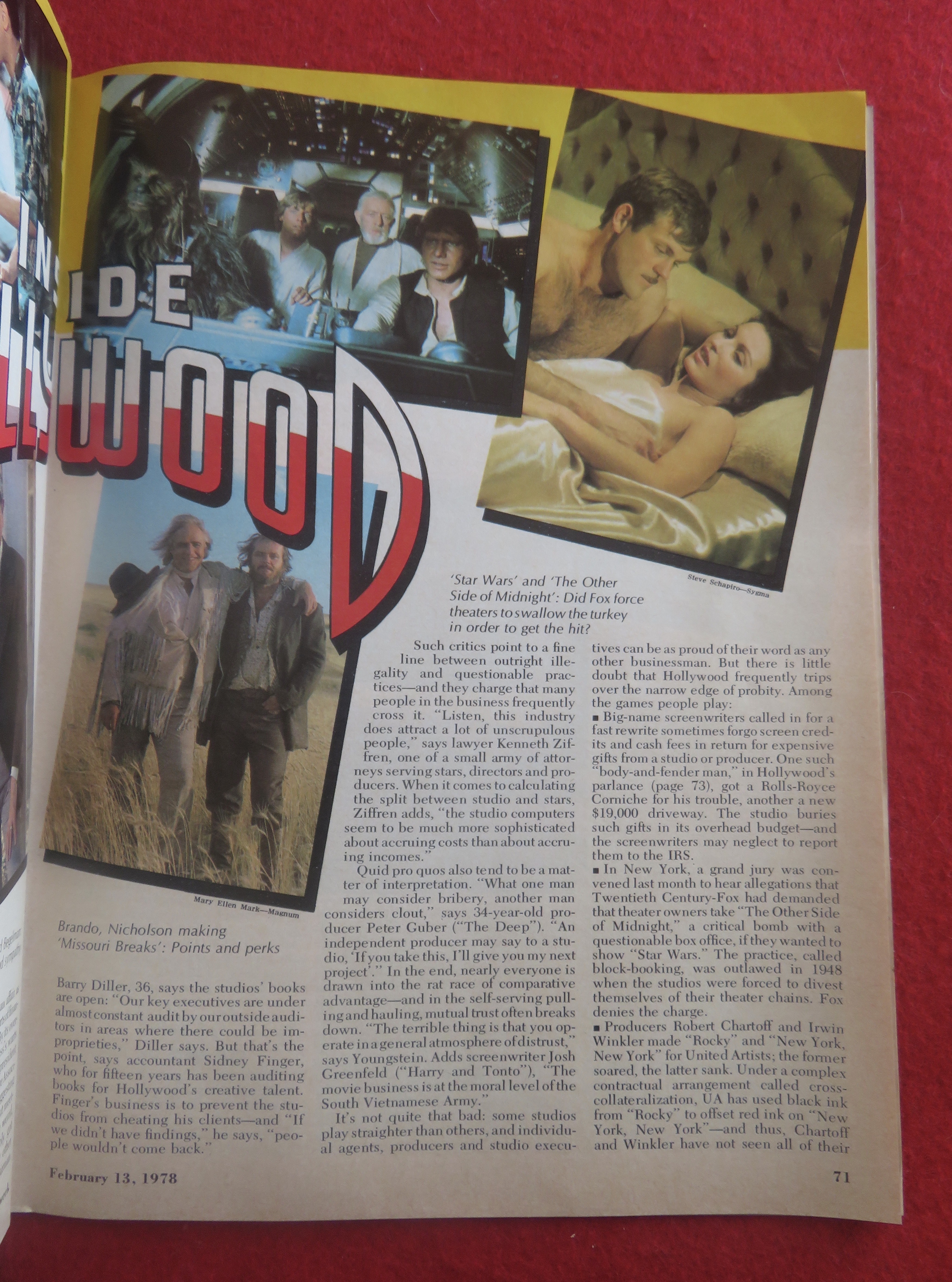 Newsweek Magazine February 13, 1978 Inside Hollywood