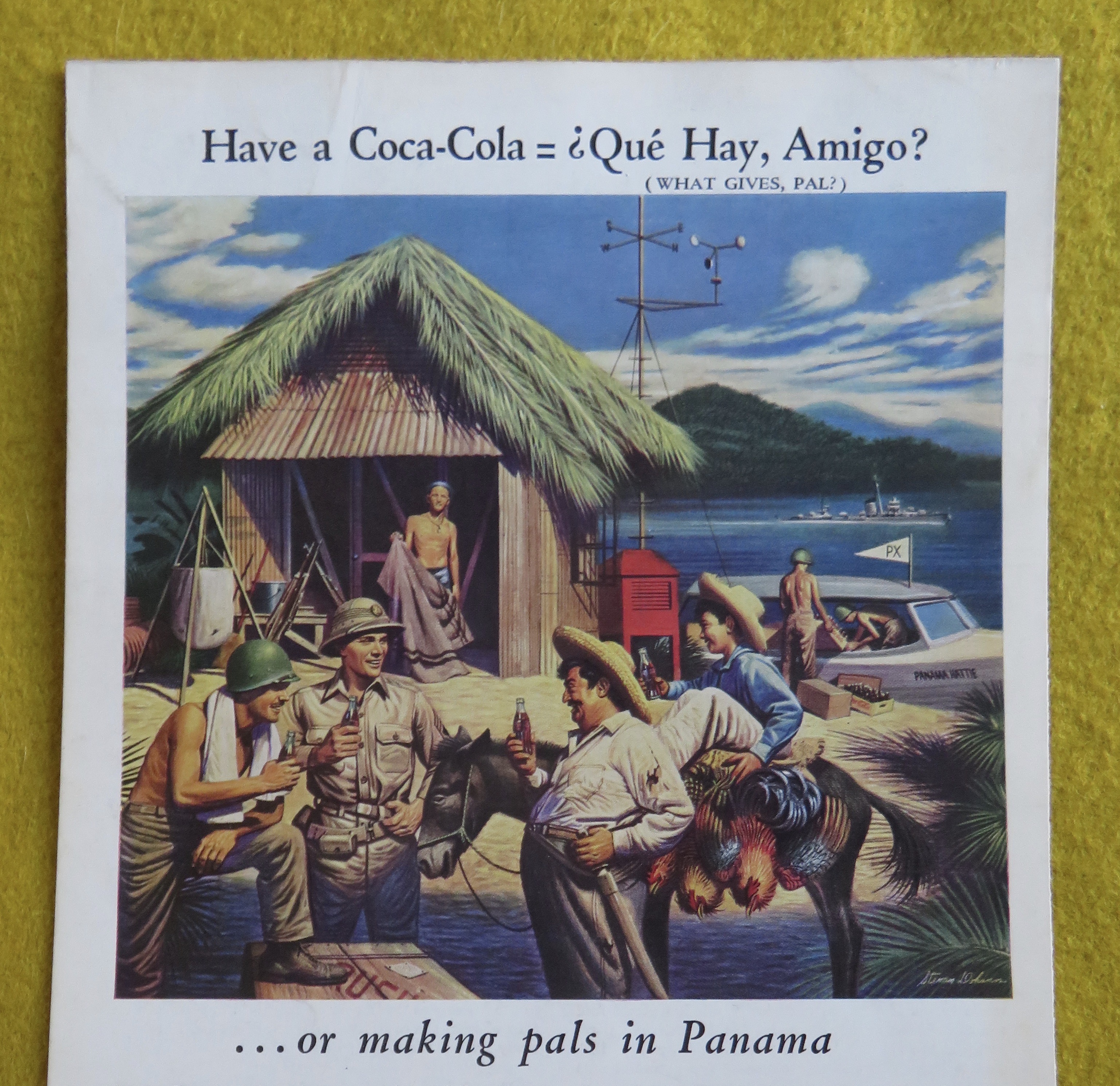 1944 Coca Cola (Coke) with Soldiers in Panama