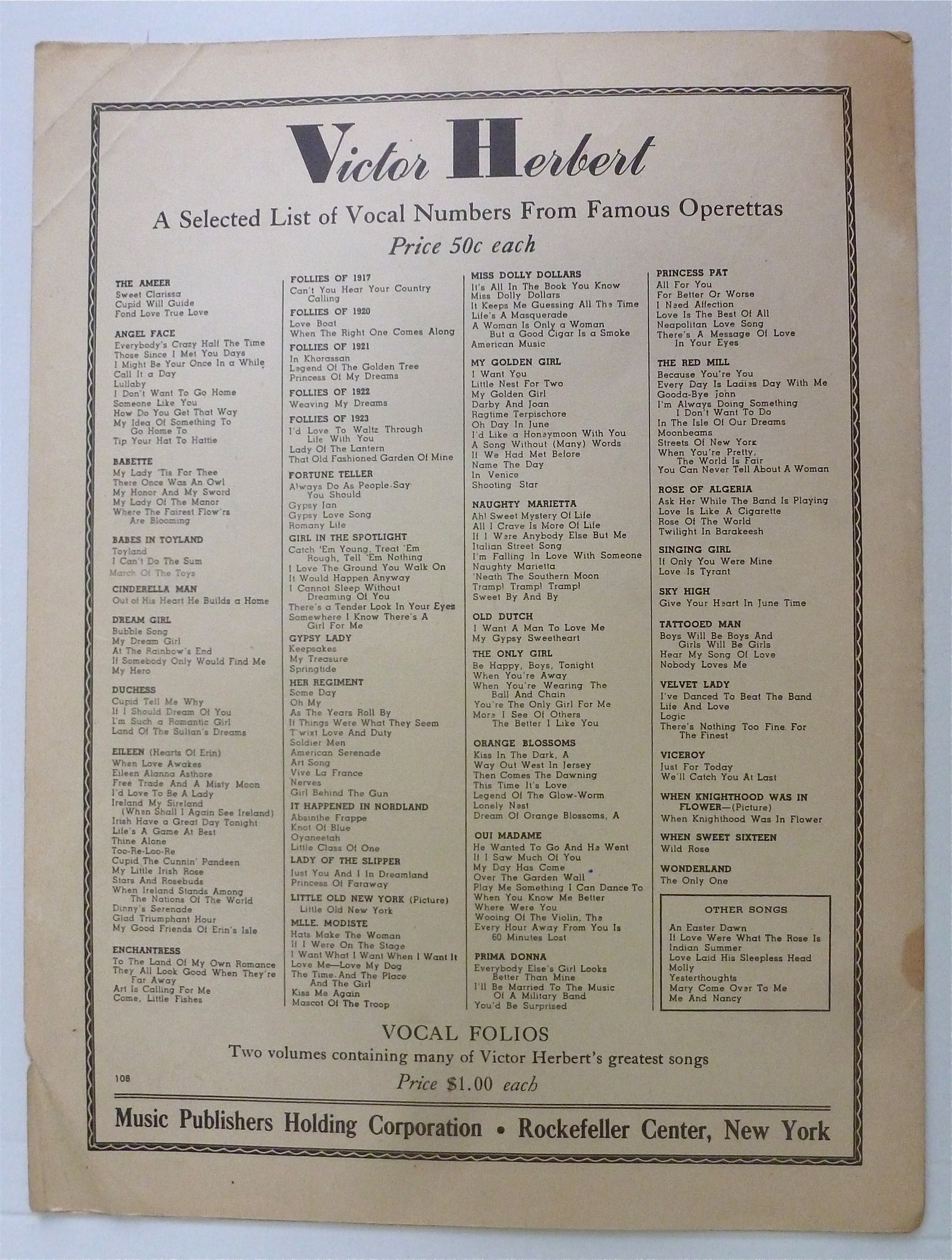 Sheet Music For 1898 Gypsy Love Song