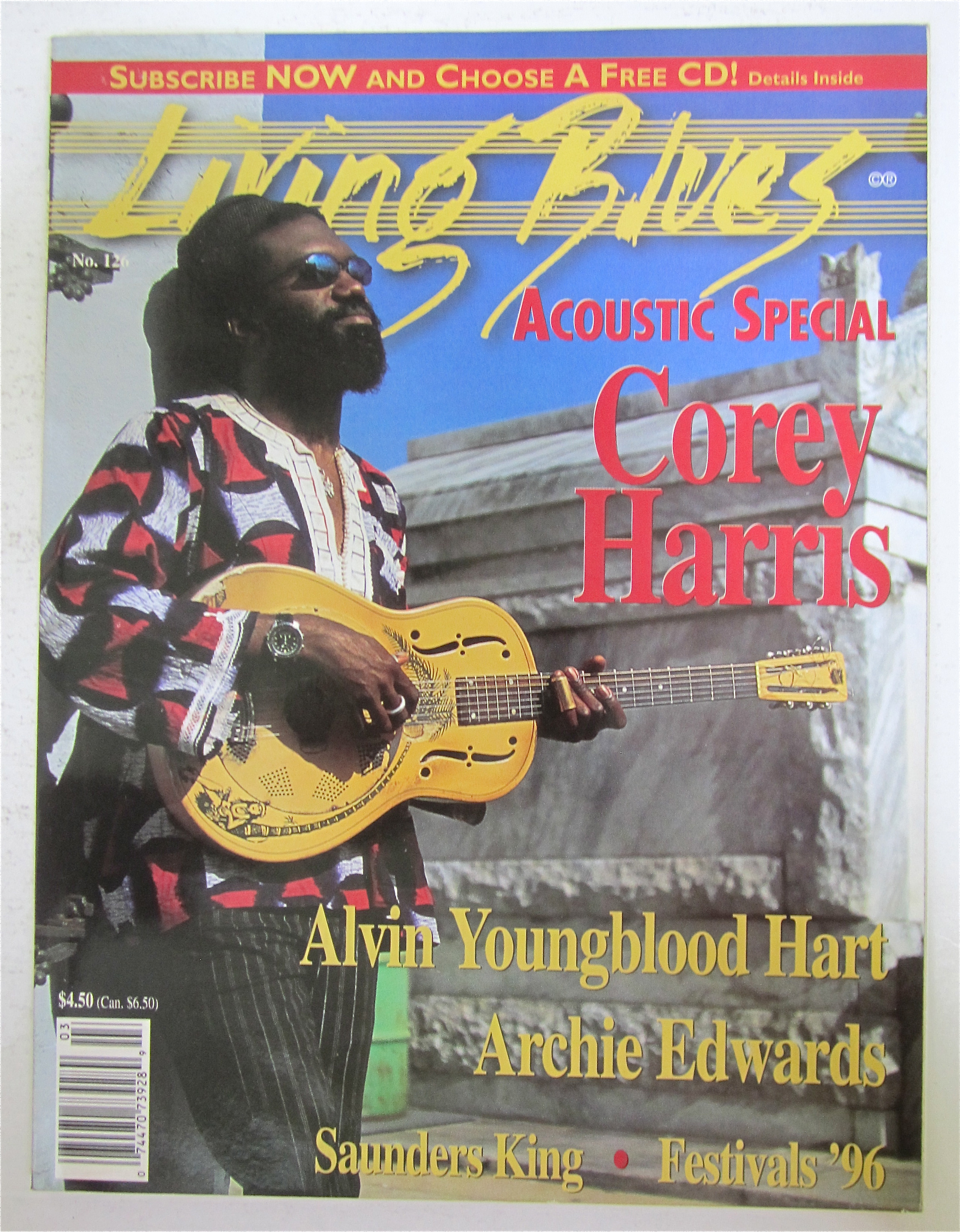 Living Blues Magazine March/April 1996 Corey Harris