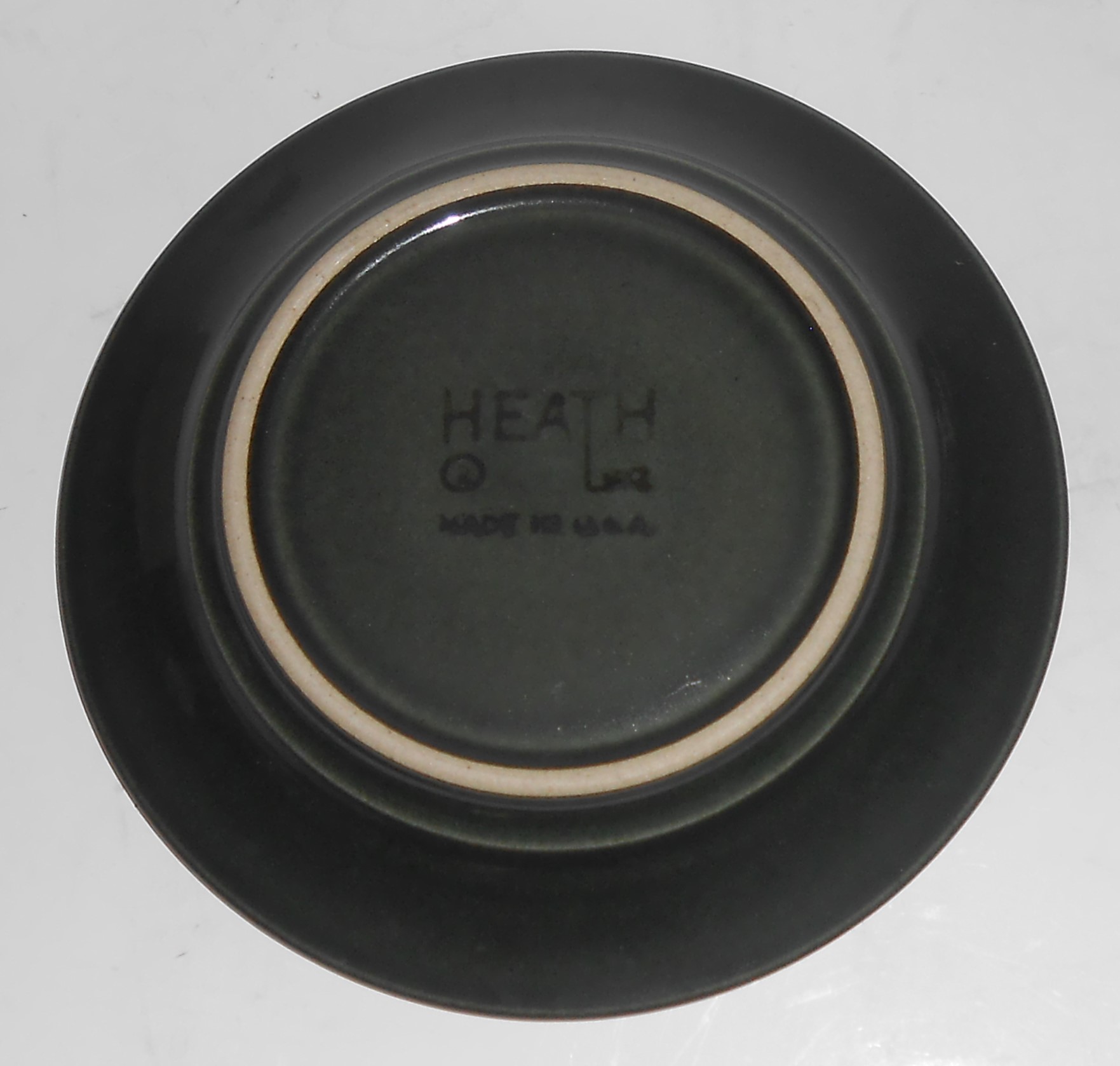 Heath Pottery Rose Peacock Bread Plate - MINT