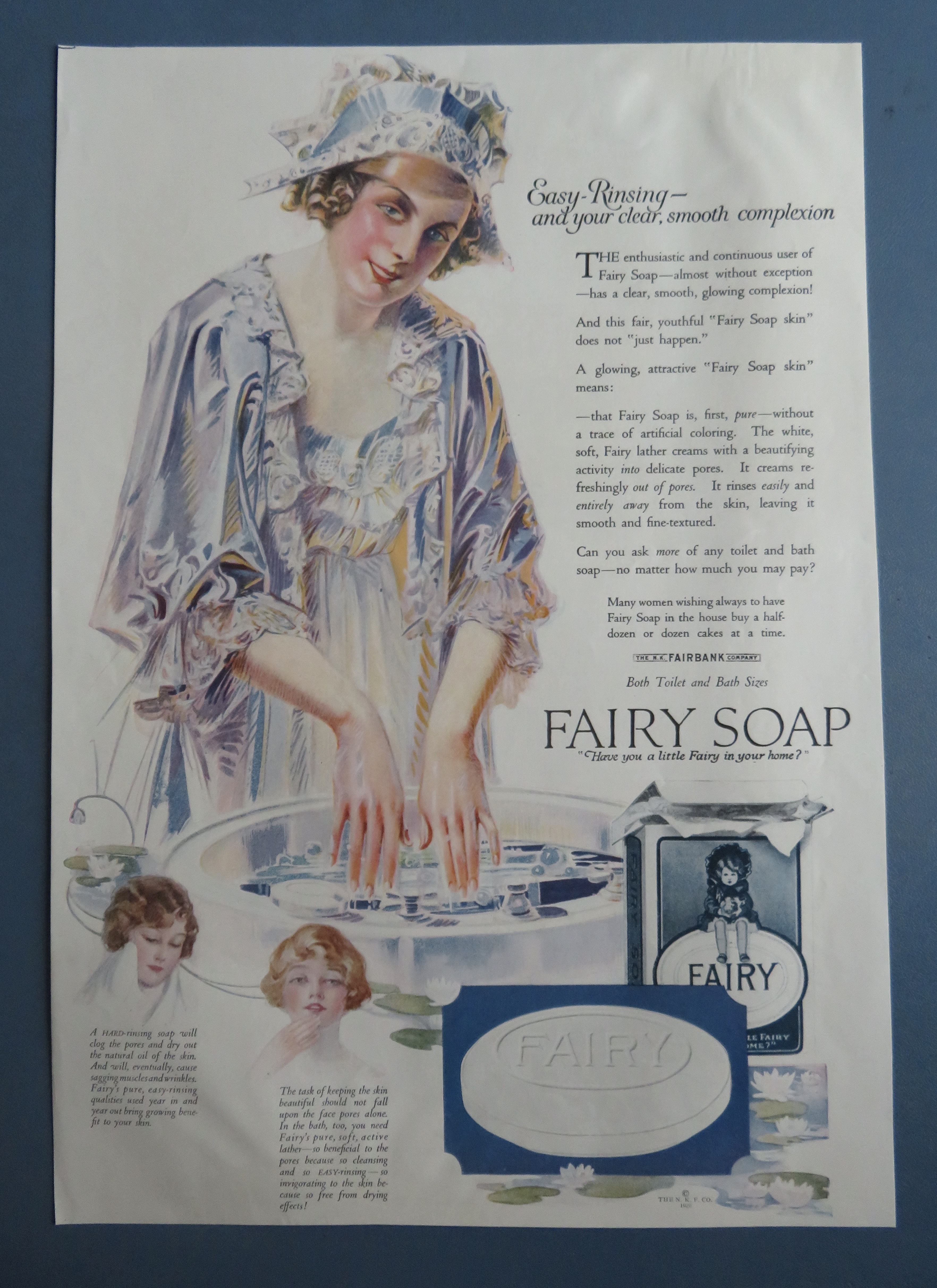 1920 Fairy Soap with Woman Washing Herself