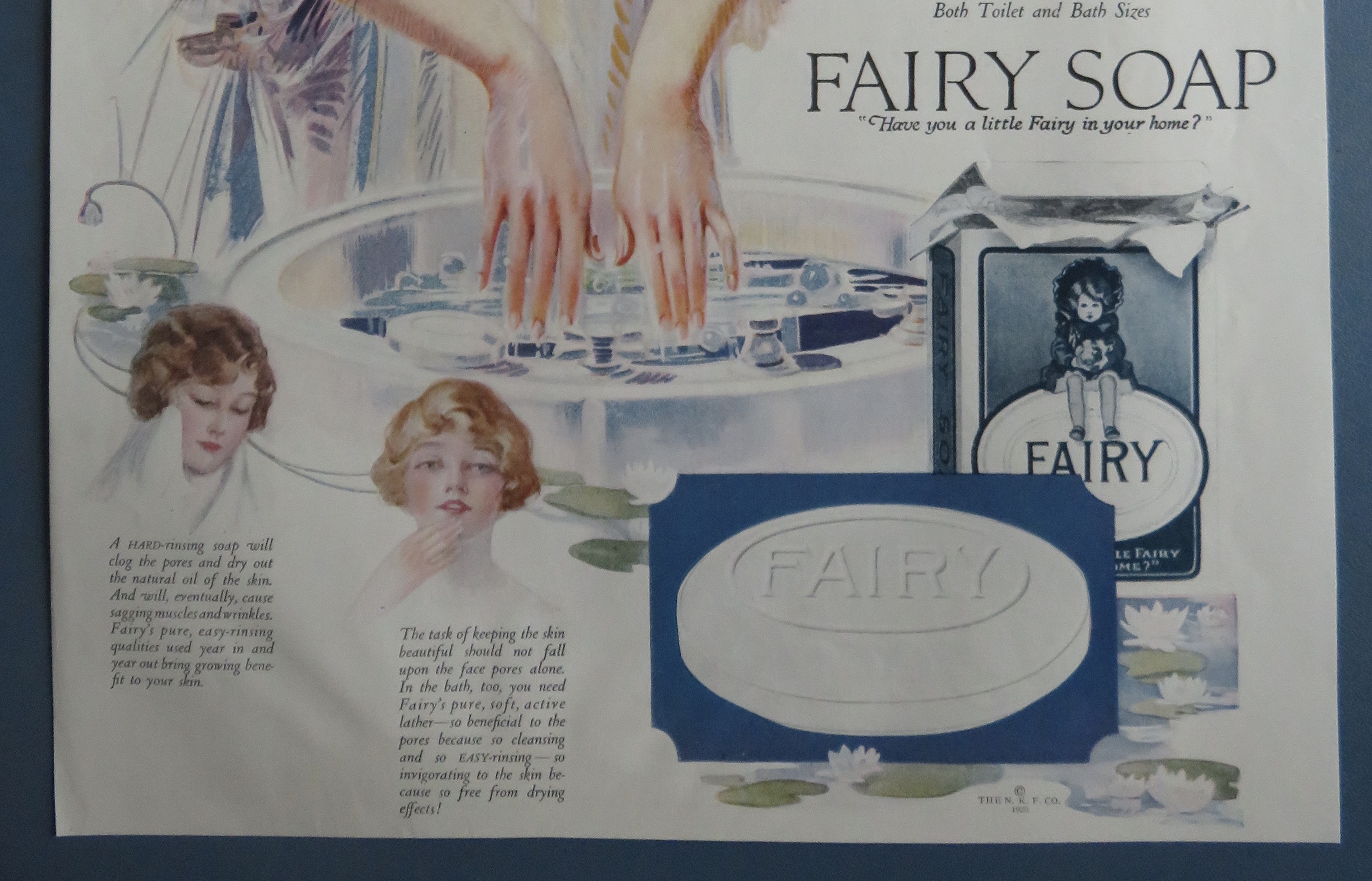 1920 Fairy Soap with Woman Washing Herself