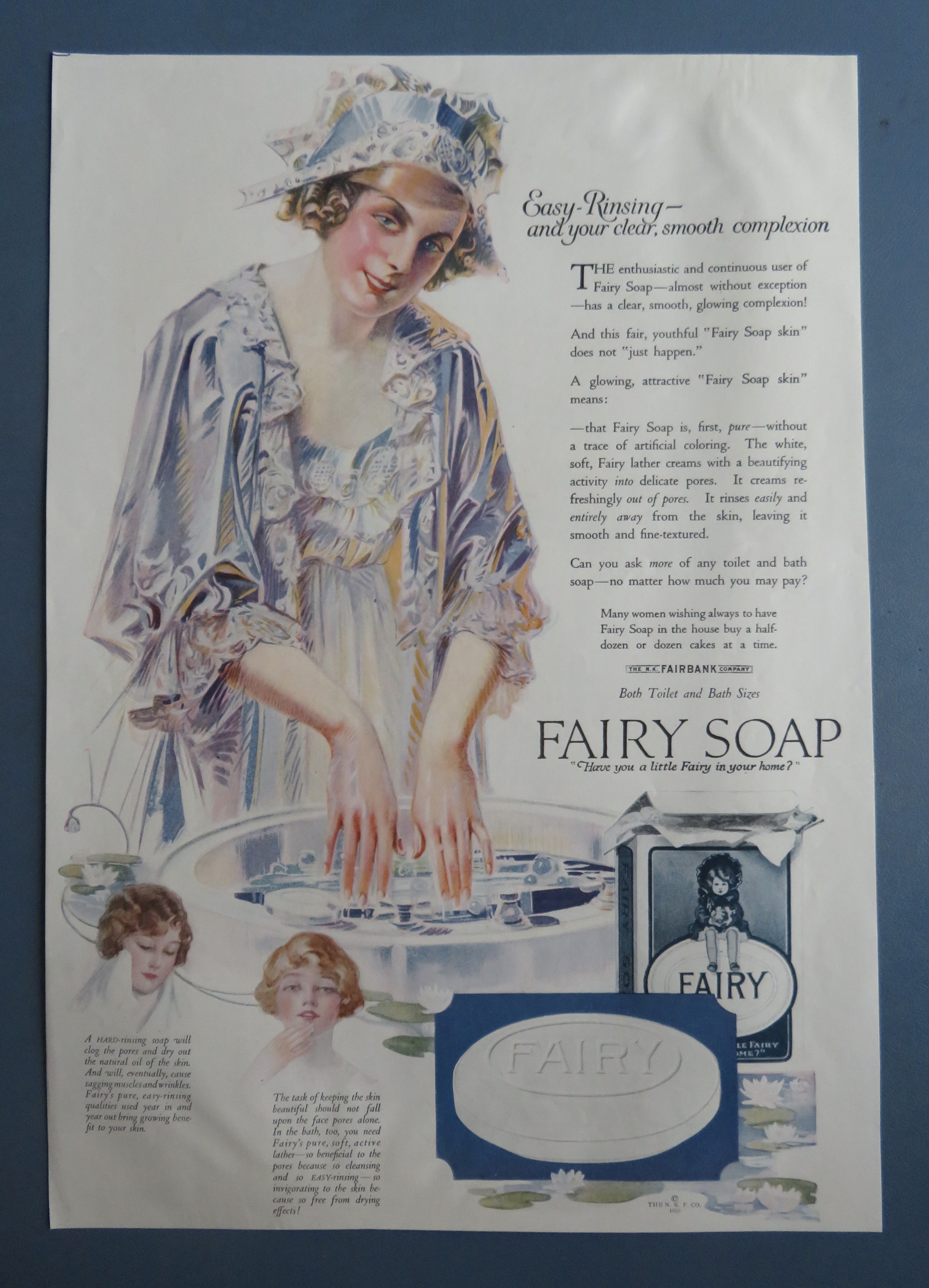 1920 Fairy Soap with Woman Washing Herself