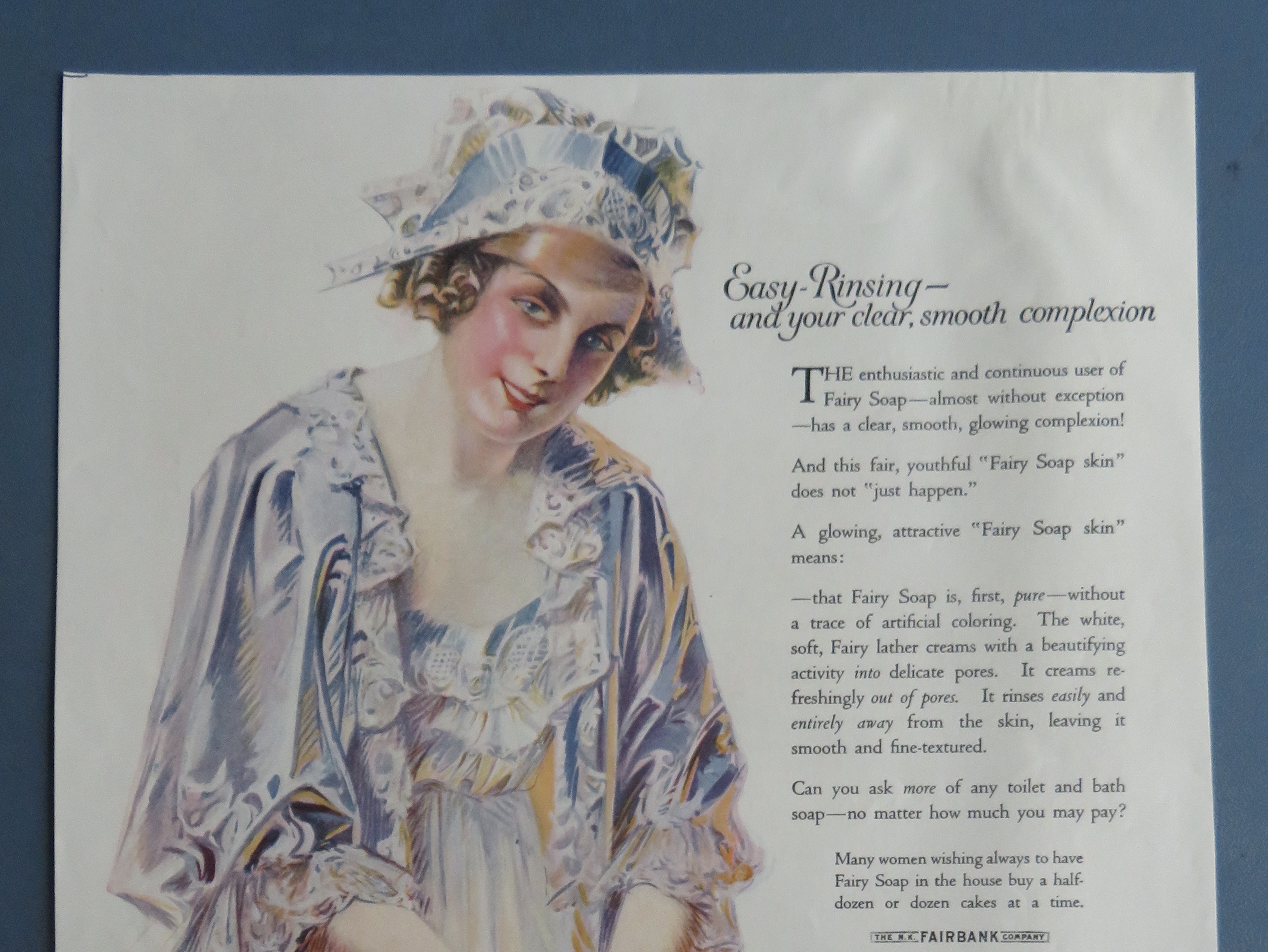 1920 Fairy Soap with Woman Washing Herself