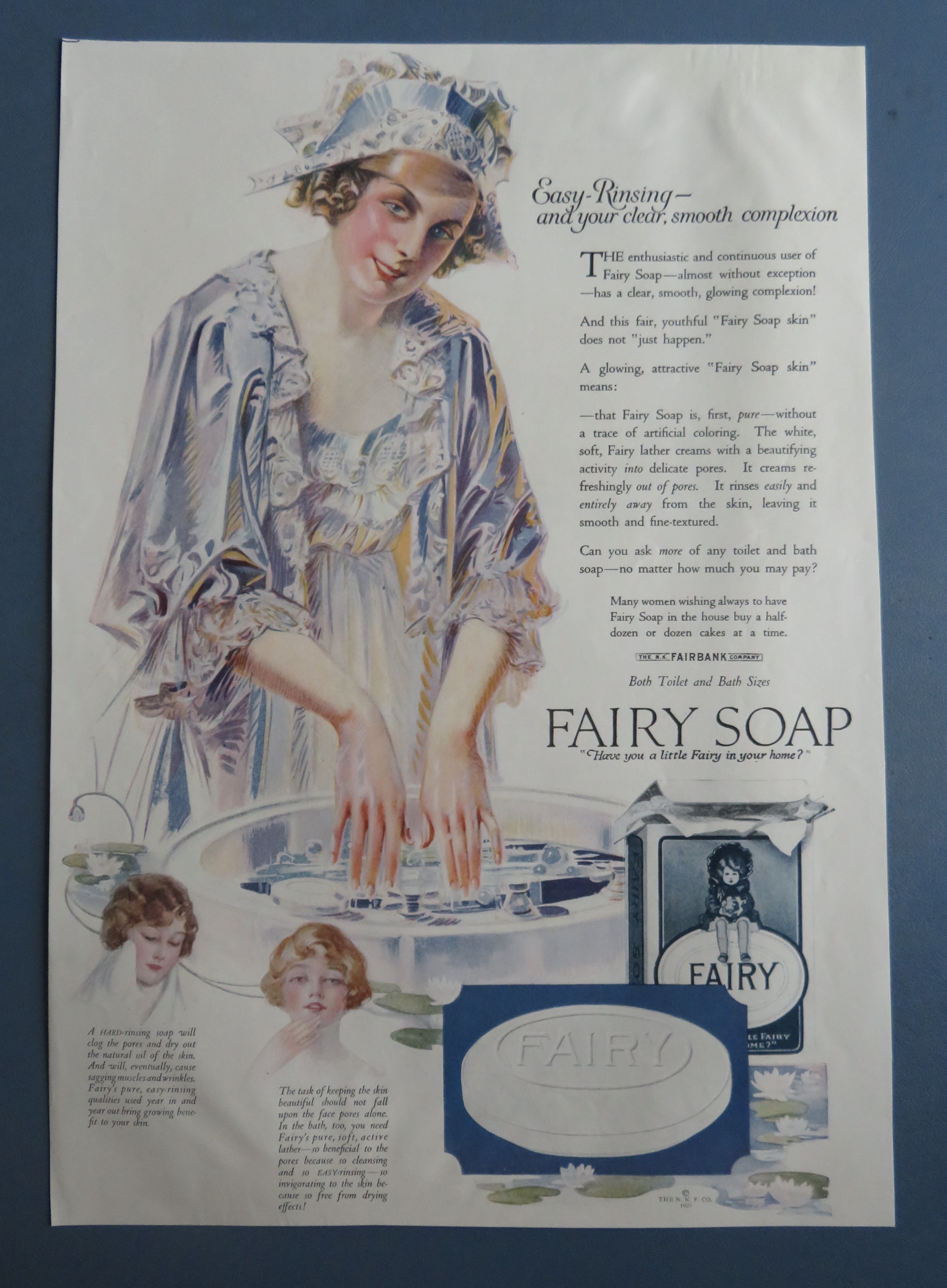 1920 Fairy Soap with Woman Washing Herself