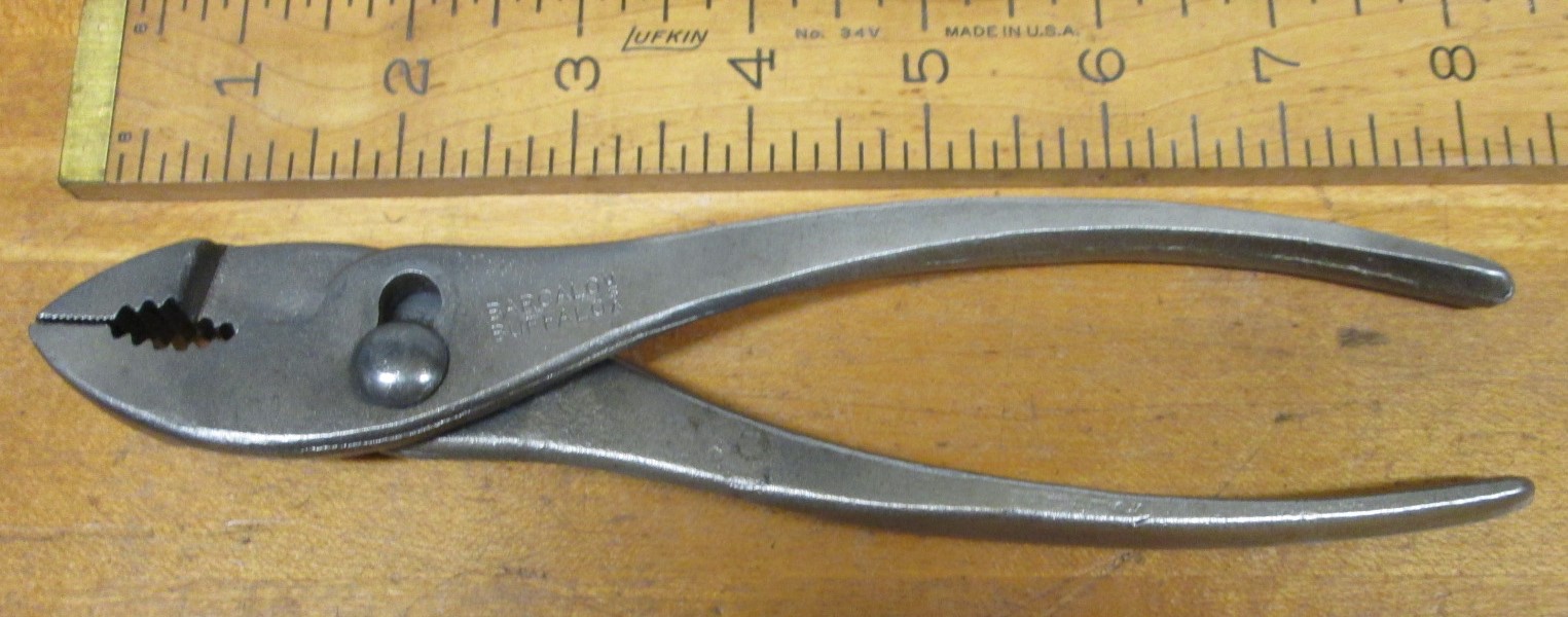 Barcalo Slip Joint Pliers Antique 8 inch
