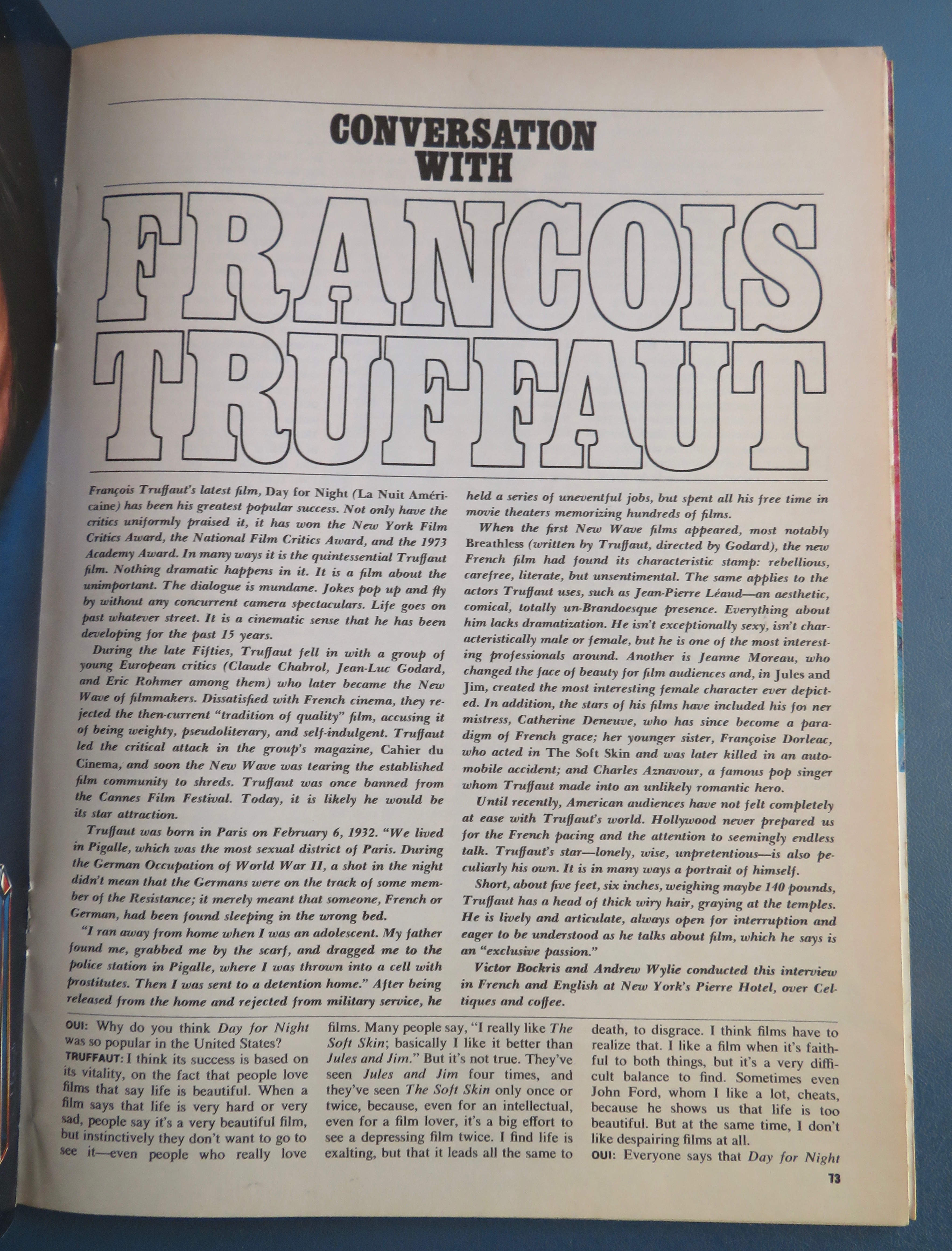 Oui Magazine September 1974 Joelle Dubois