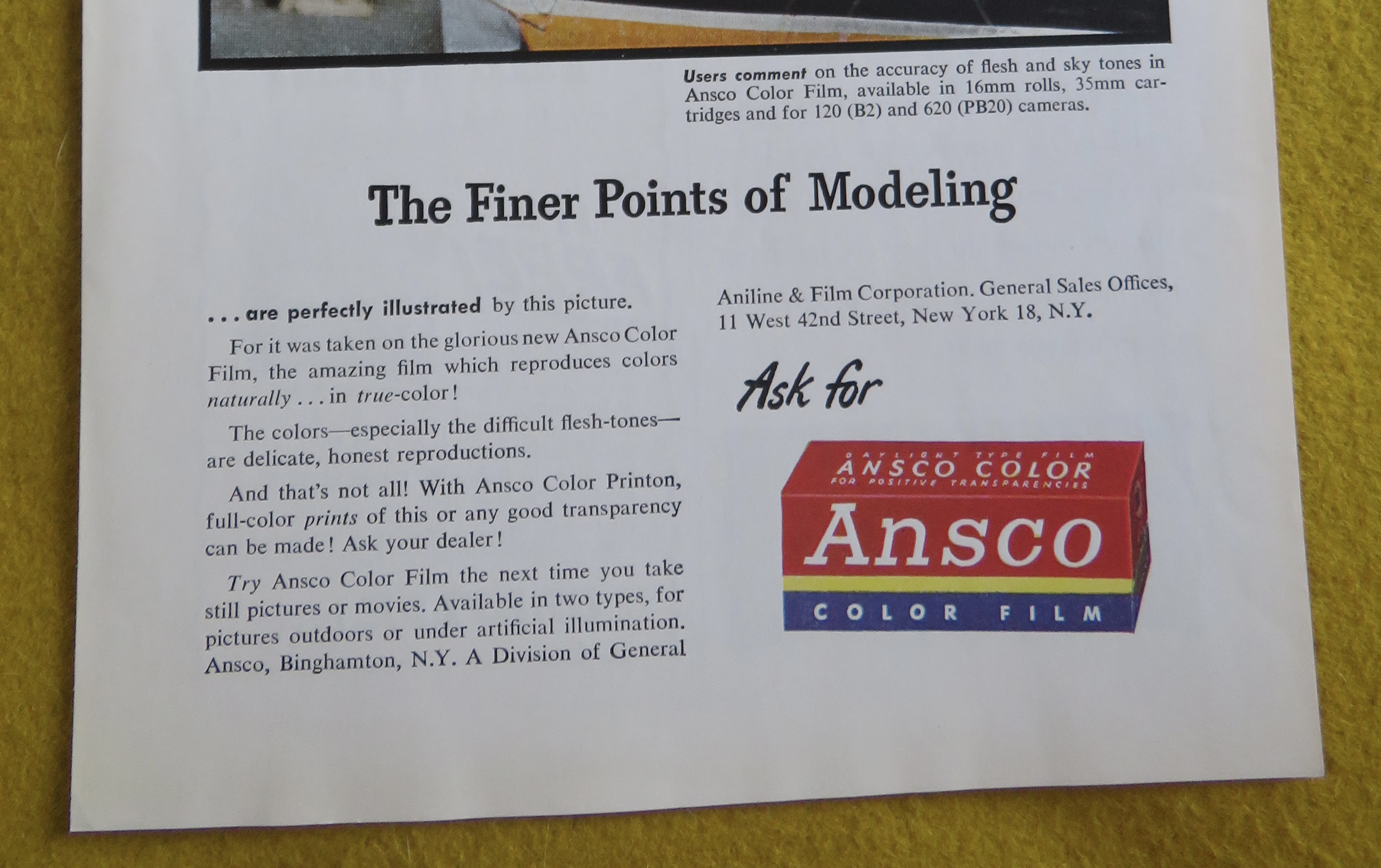 1946 Ansco Color Film with Man Building A Ship
