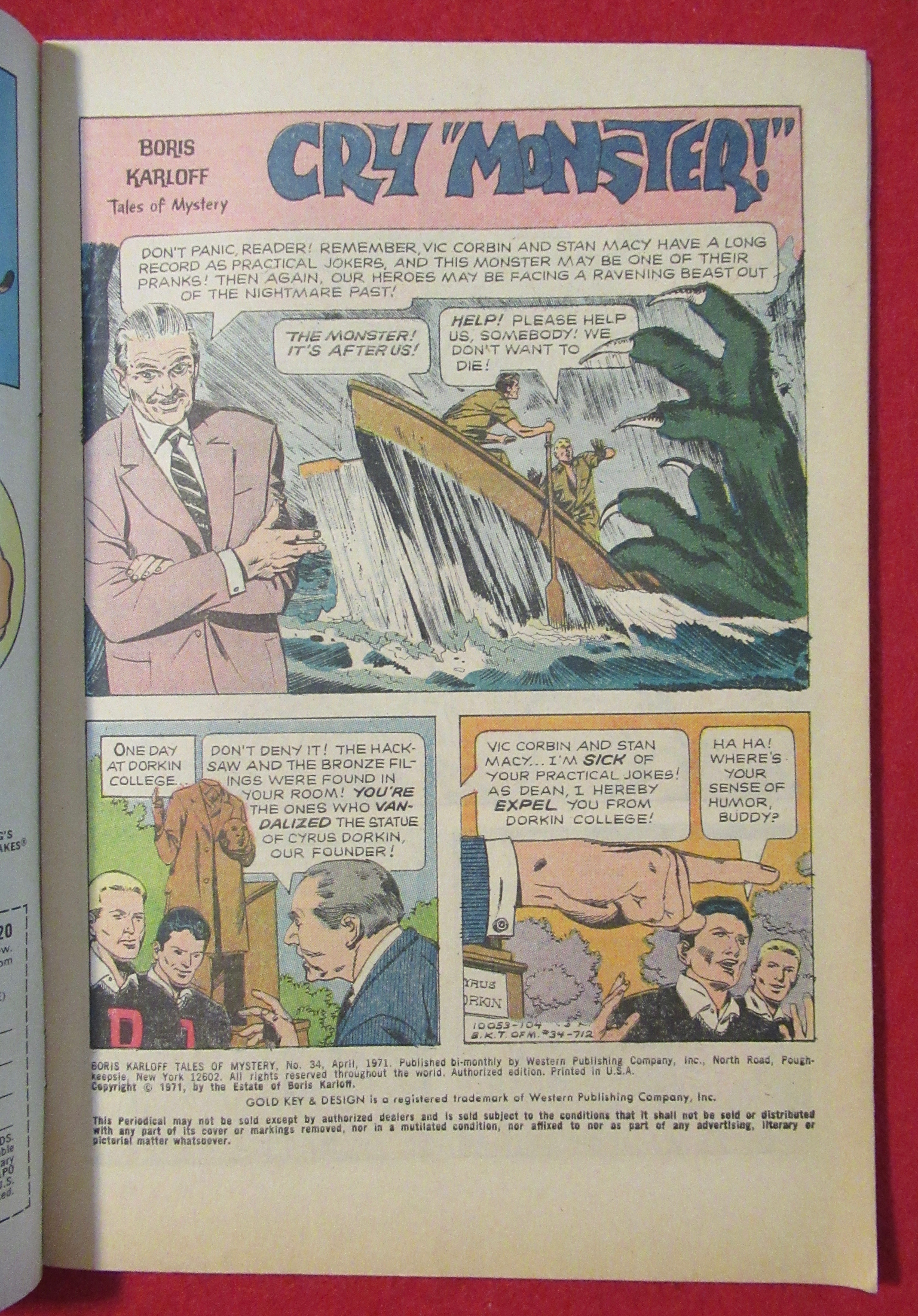 Boris Karloff Tales Of Mystery Comic April 1971