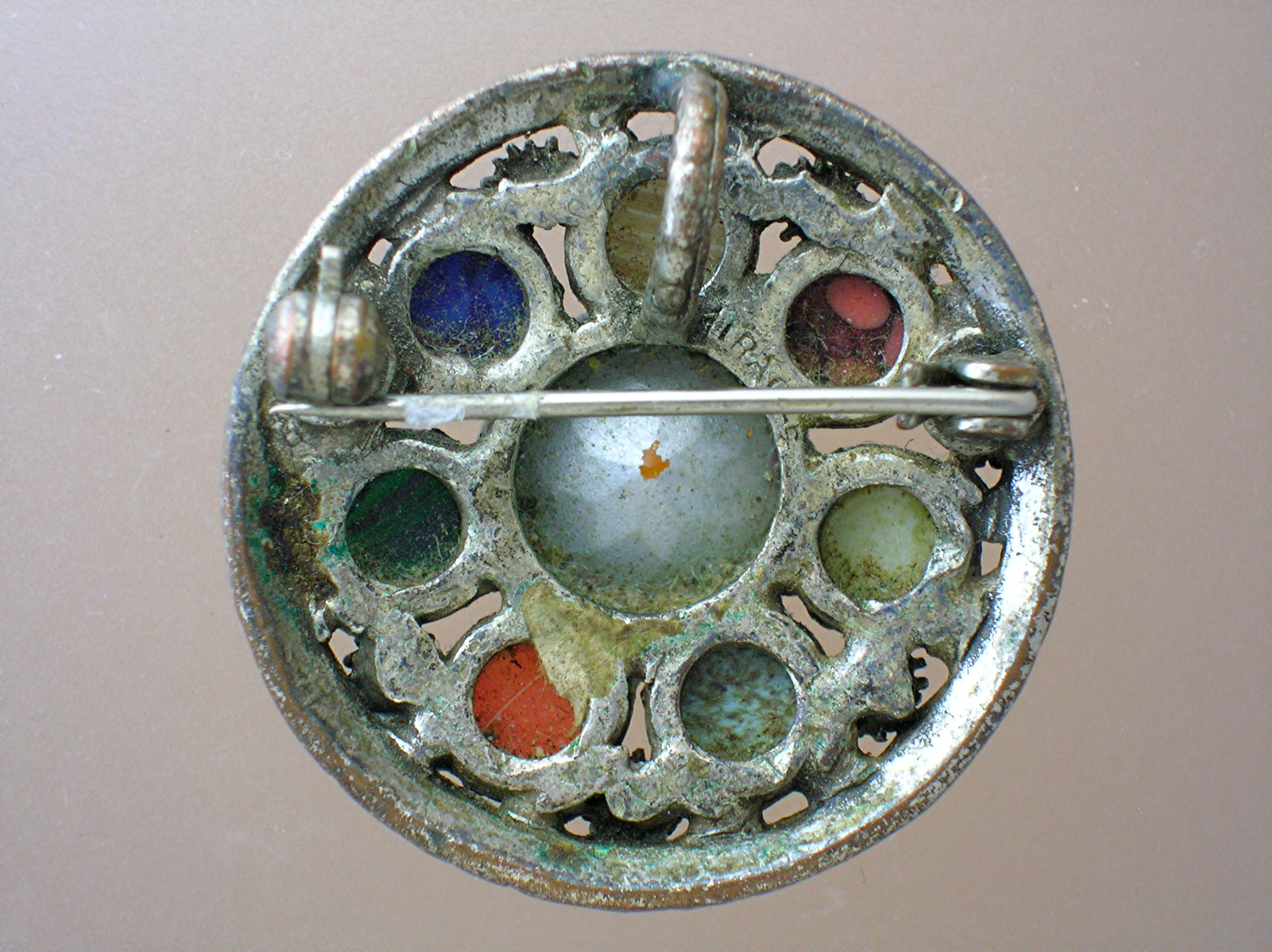 MIRACLE  Multi Jewelled MIRACLE Brooch Pendant